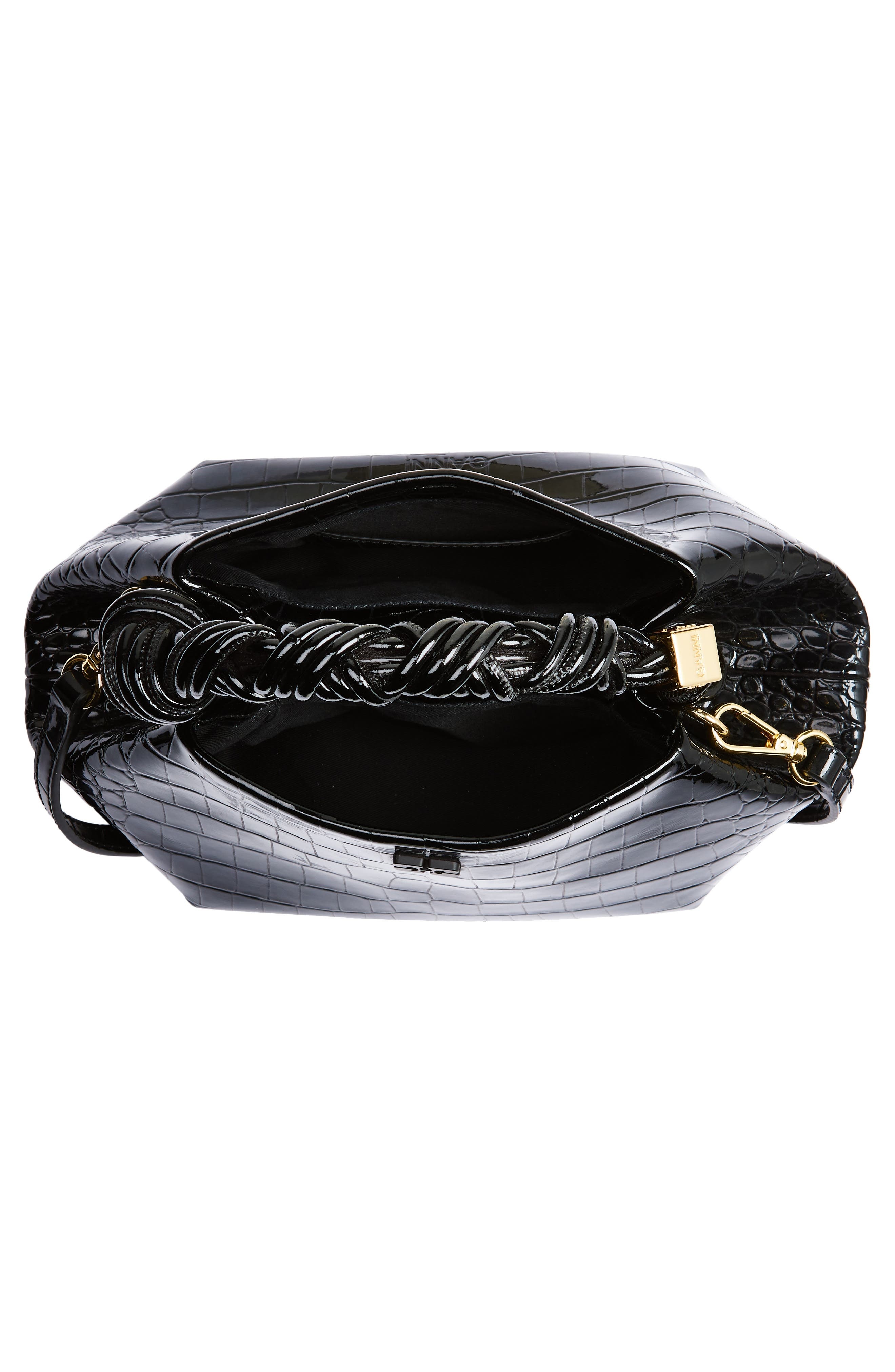 Ganni Bou Crossbody Bag in Black Croc at Nordstrom - 3