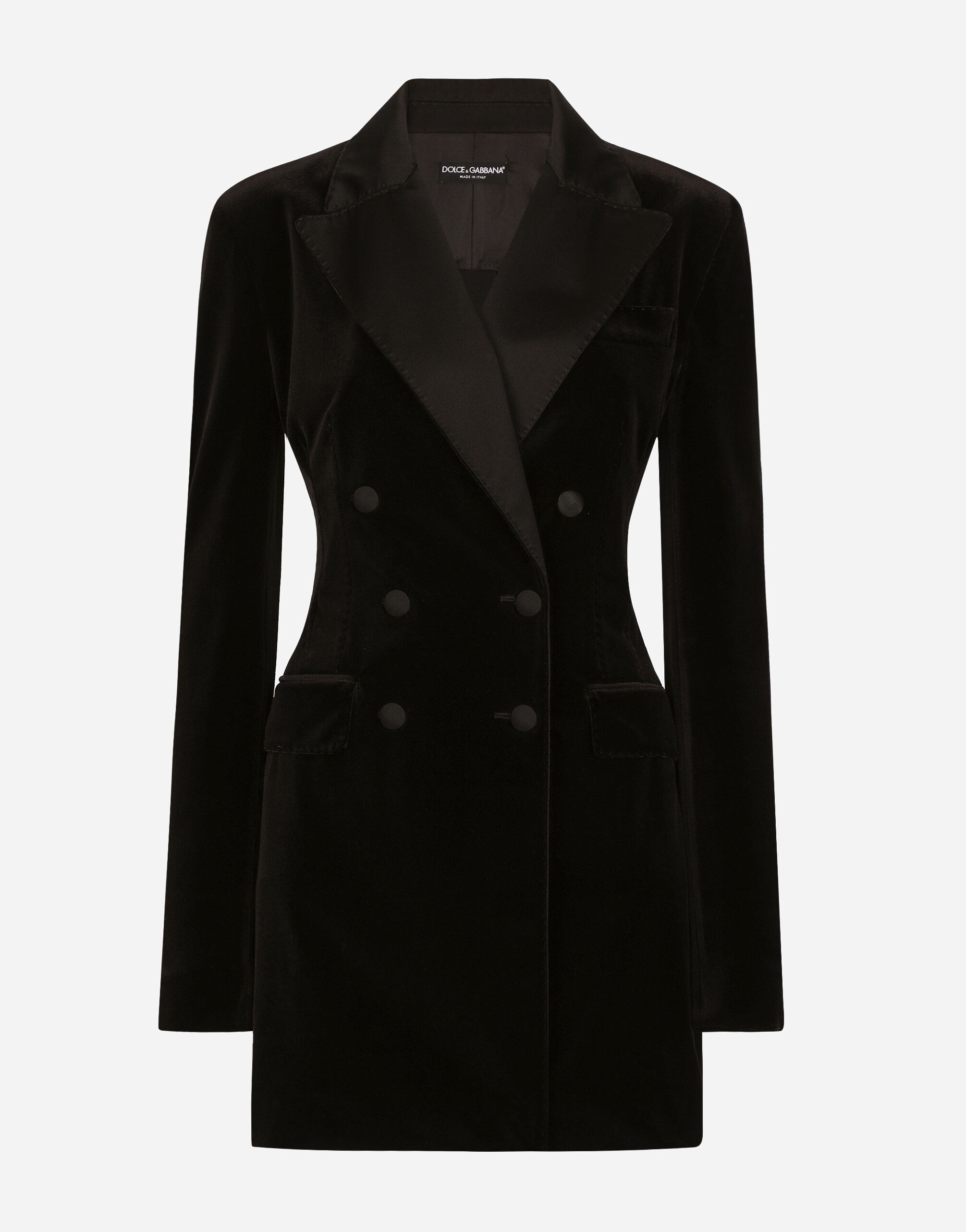 Double-breasted velvet Turlington jacket - 1