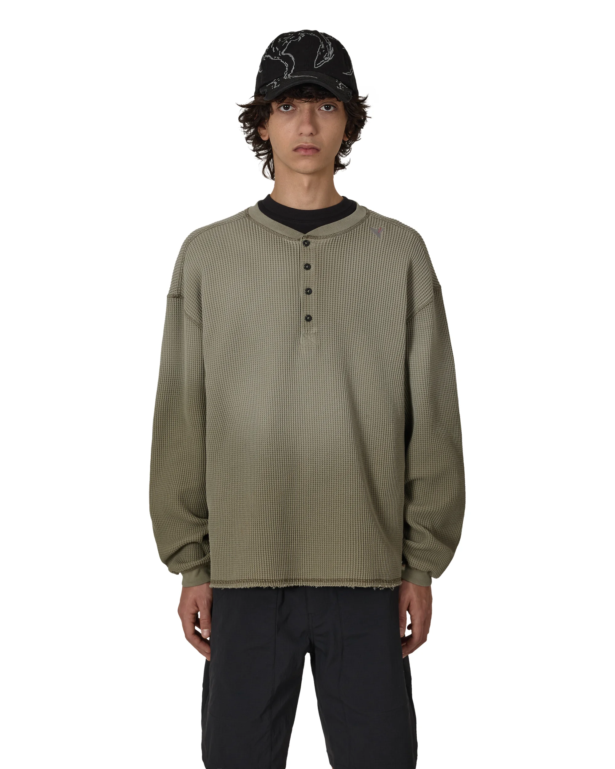 Bee Sun Faded Organic Waffle Serafino Long Sleeve - 1