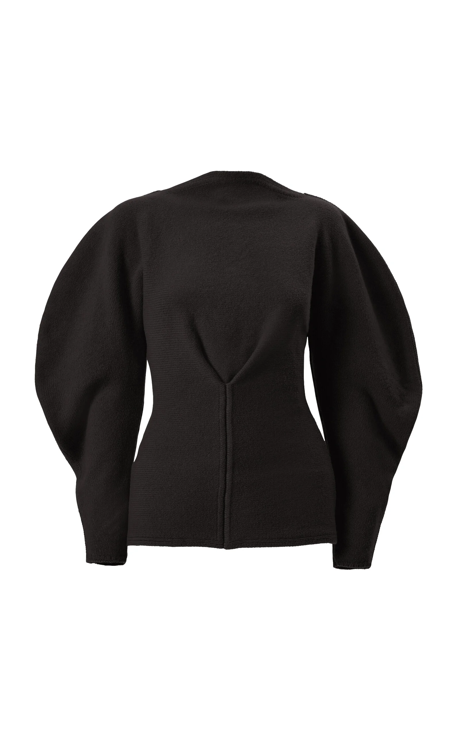 Double Jersey Wool Sweater black - 1
