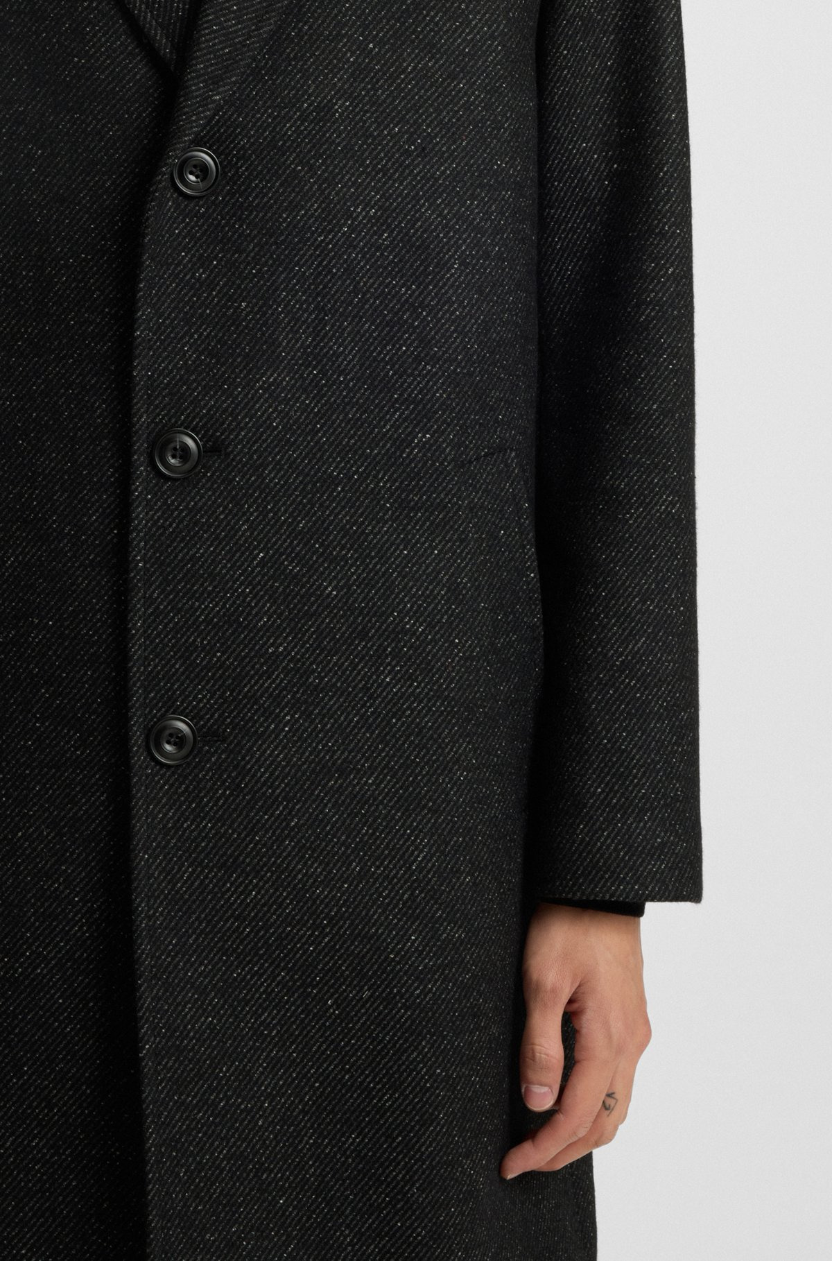 REGULAR-FIT COAT IN CAVALRY TWILL - 6