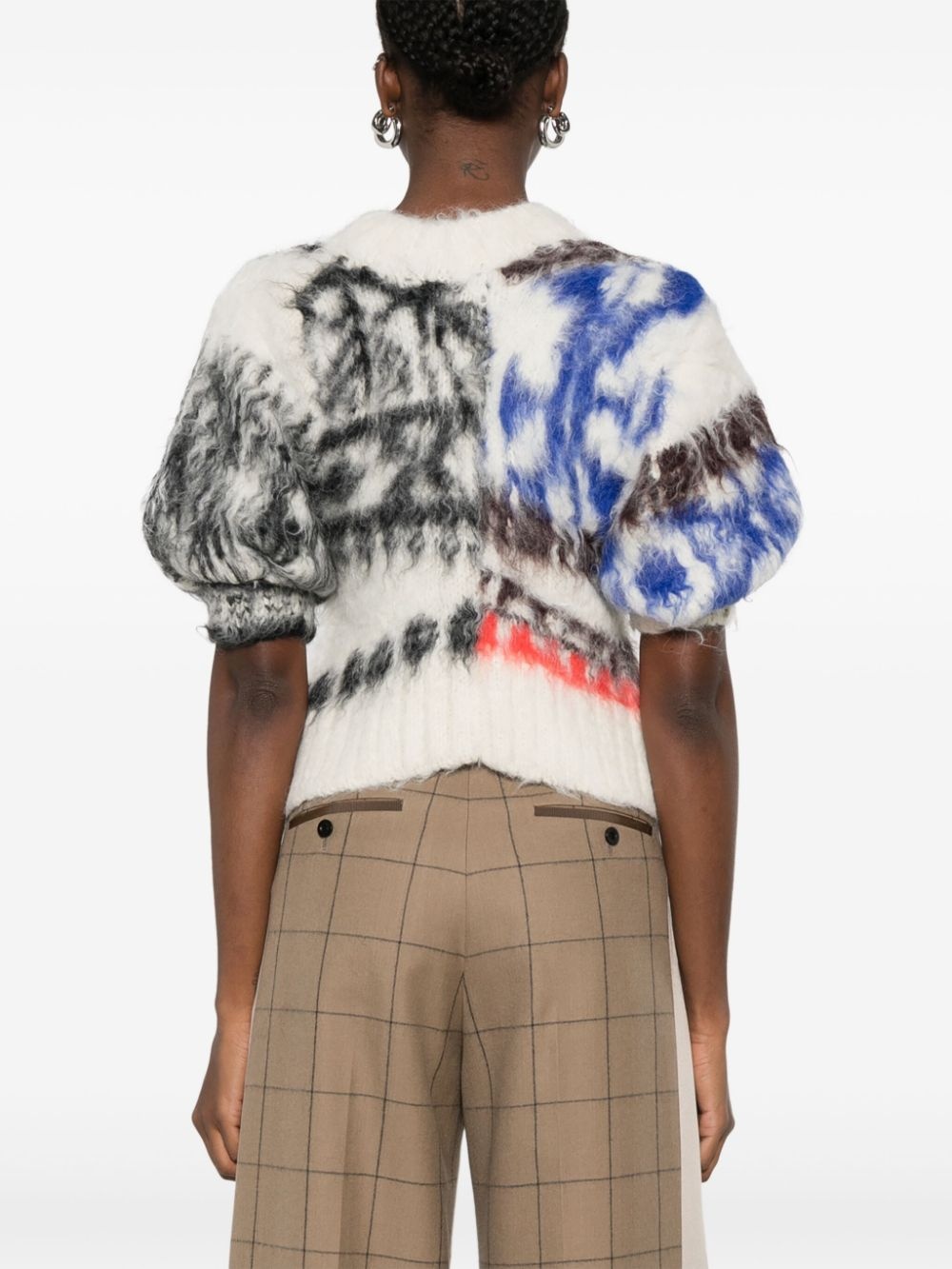 brushed-effect cardigan - 4