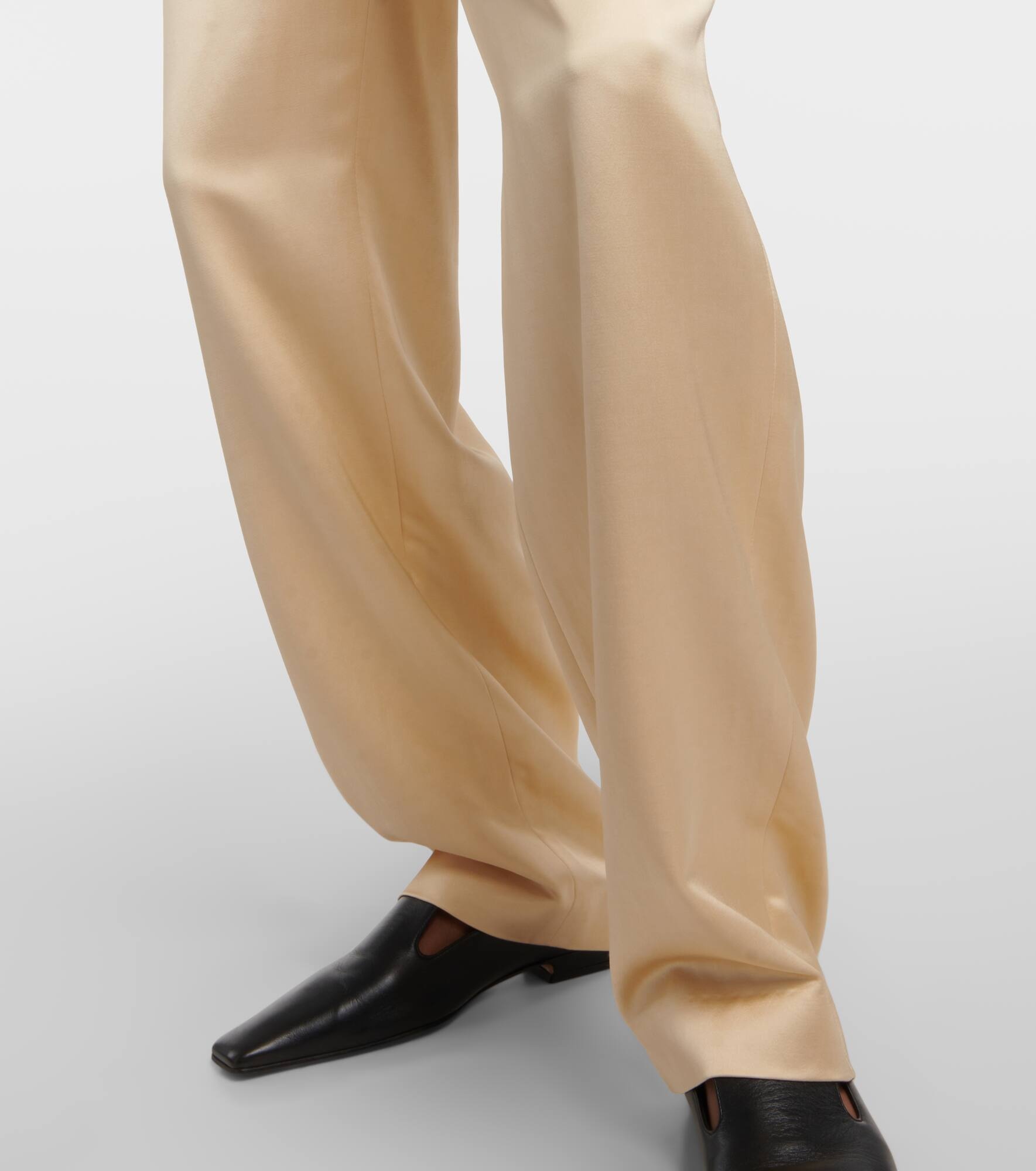Felton high-rise satin wide-leg pants - 5