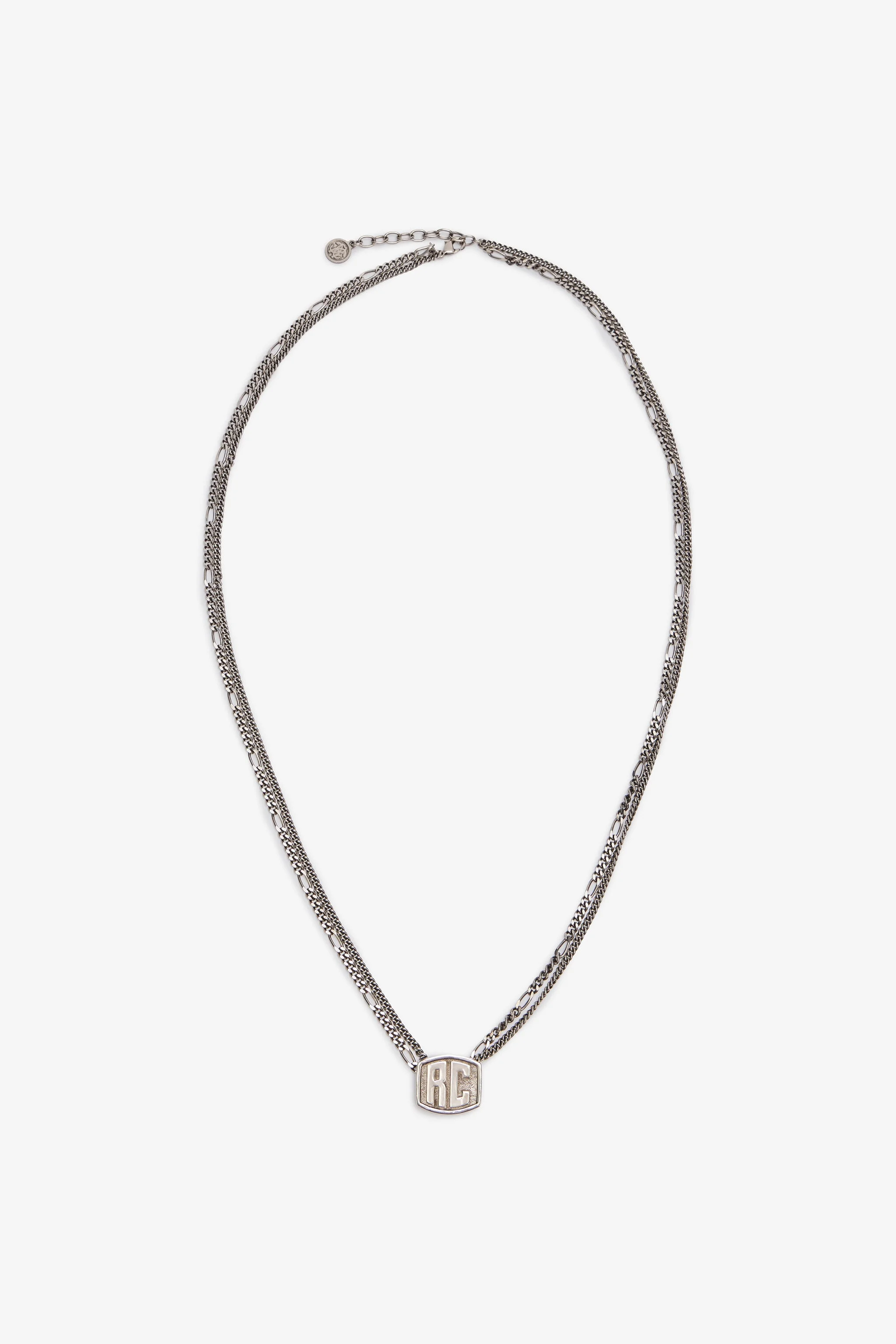 Necklace With Double Chain And RC Monogram - 1