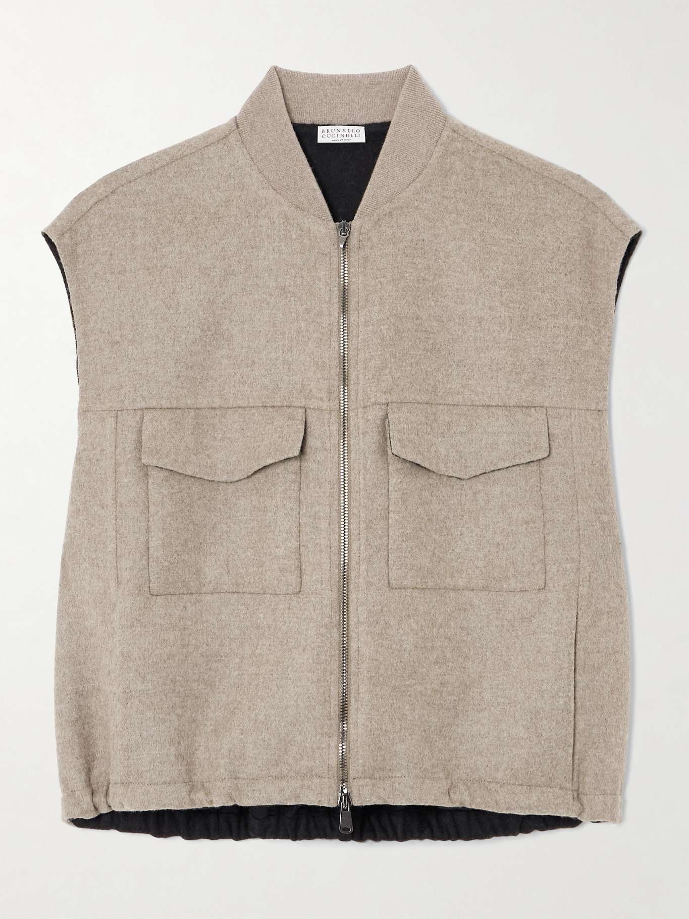 Wool-flannel vest Beige - 1