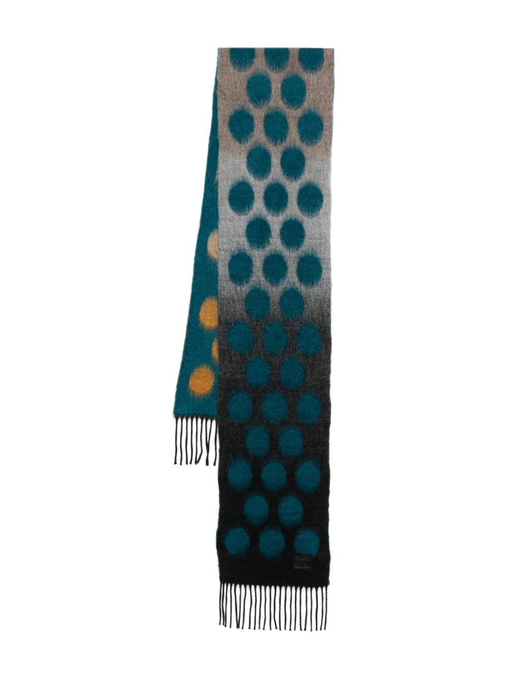 polka dot fringed scarf - 1