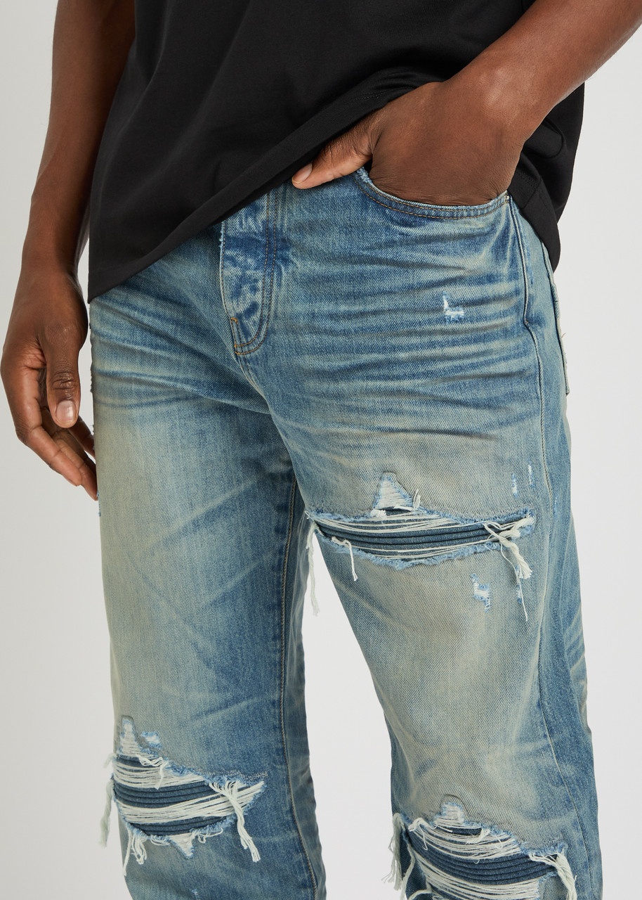 Amiri MX1 Ripped Straight-leg Jeans - 5