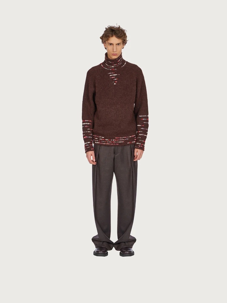 TURTLENECK SWEATER WITH INLAYS - 6