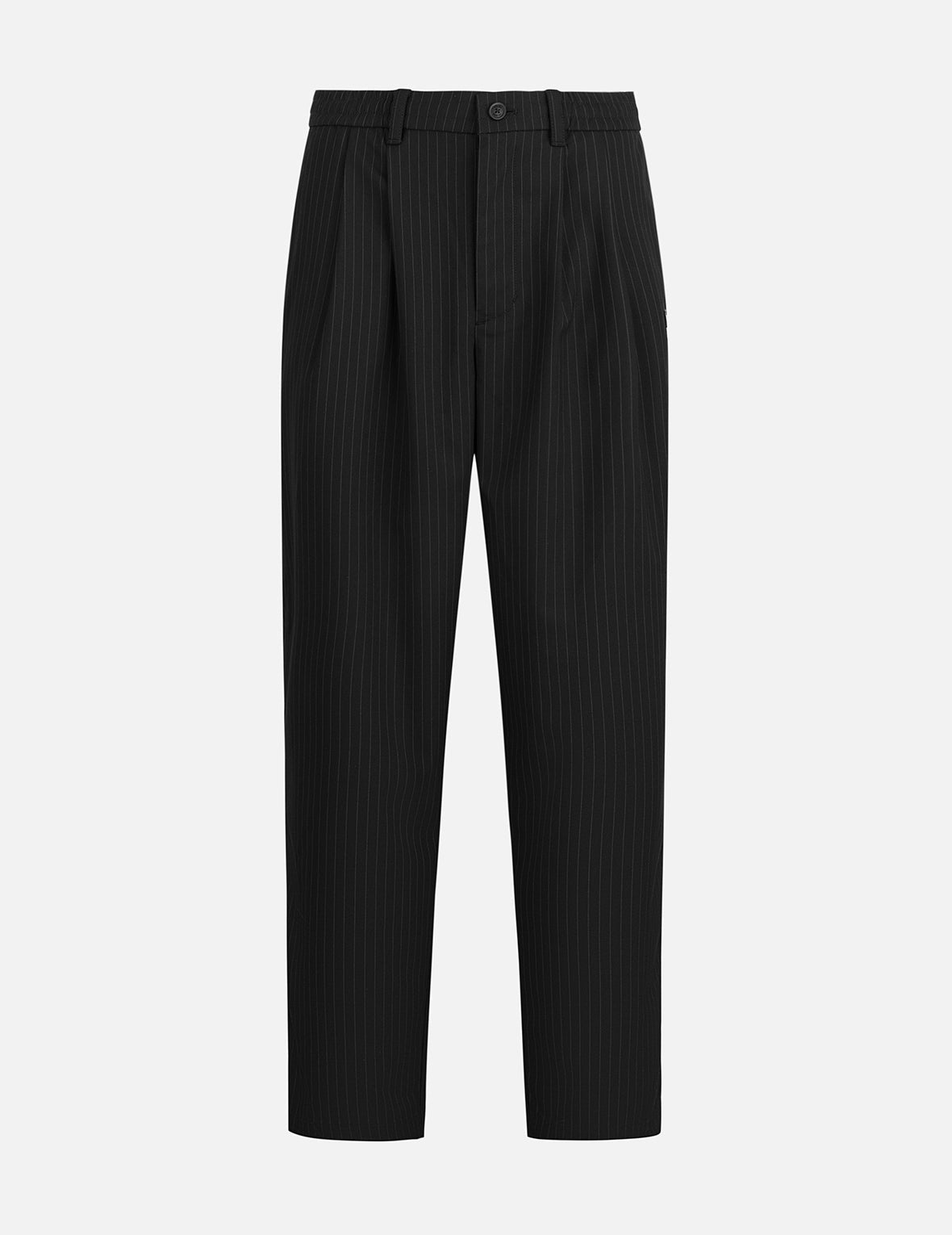Seagull Embroidery Striped Taper Fit Woven Pants - 2