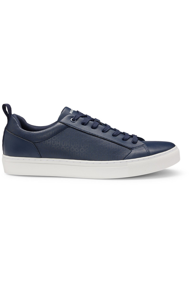 FAUX-LEATHER TRAINERS WITH TONAL MONOGRAMS 1