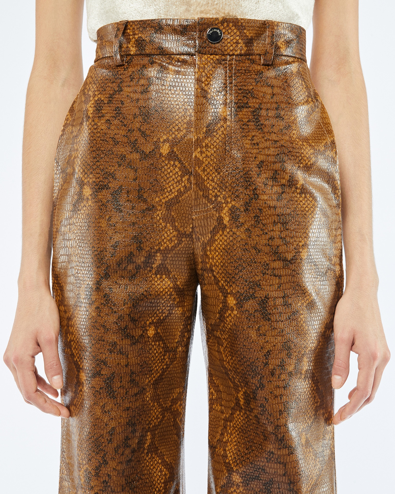 PHILINE - Straight leg pants - Multi faux animal - 5
