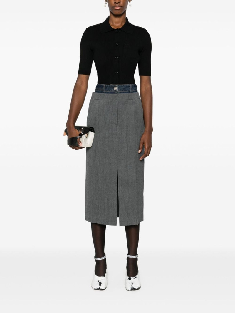 JUUN.J layered midi skirt outlook