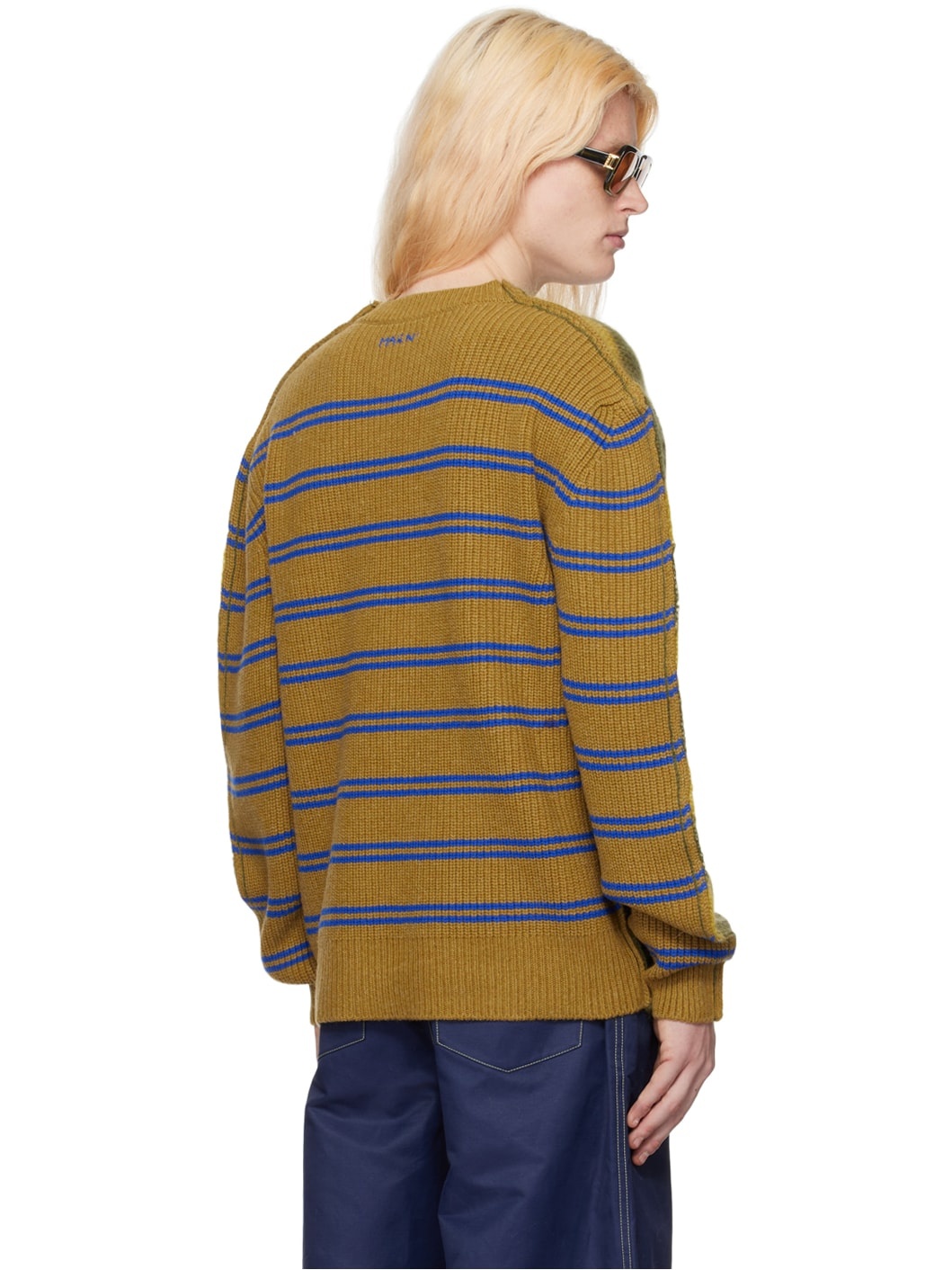 Khaki & Blue Mix Sweater - 3