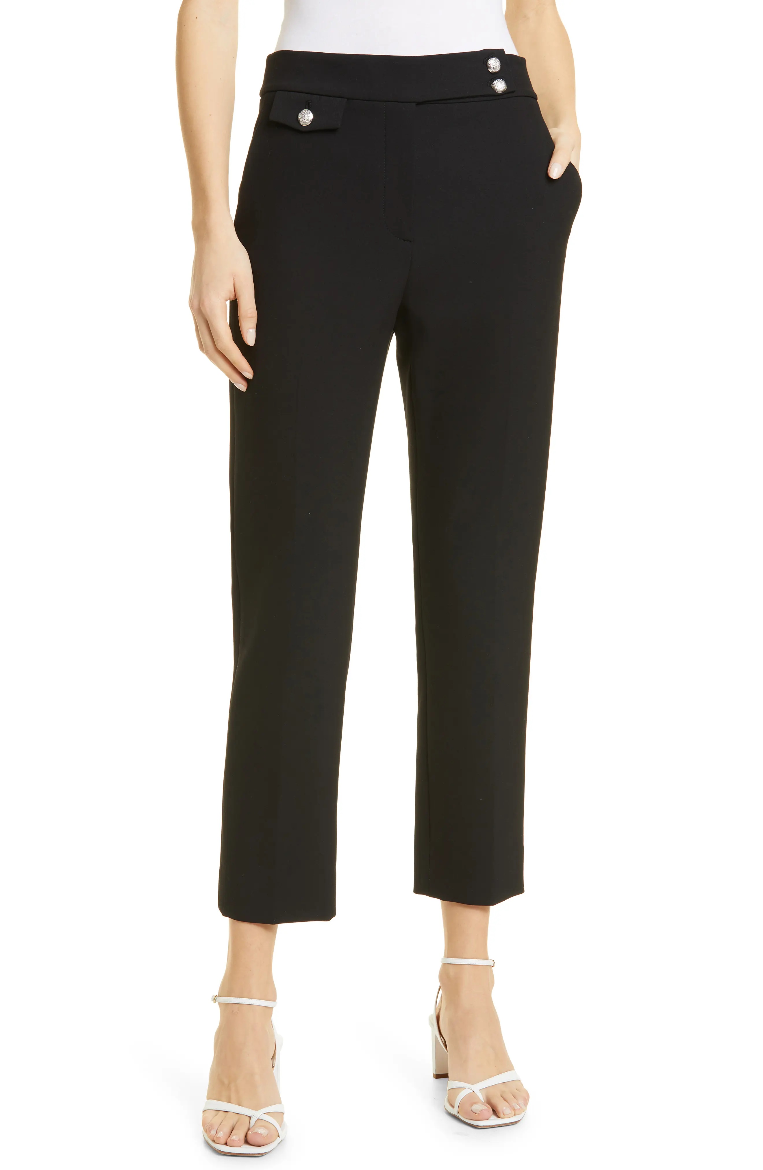 Renzo Crop Cotton Blend Trousers - 1