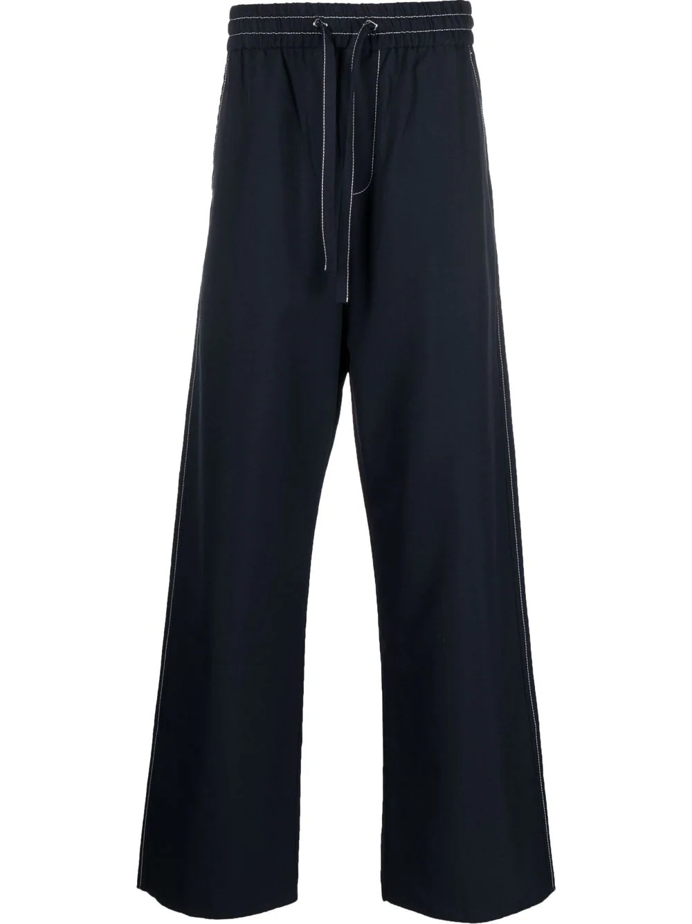 wide-leg drawstring trousers - 1