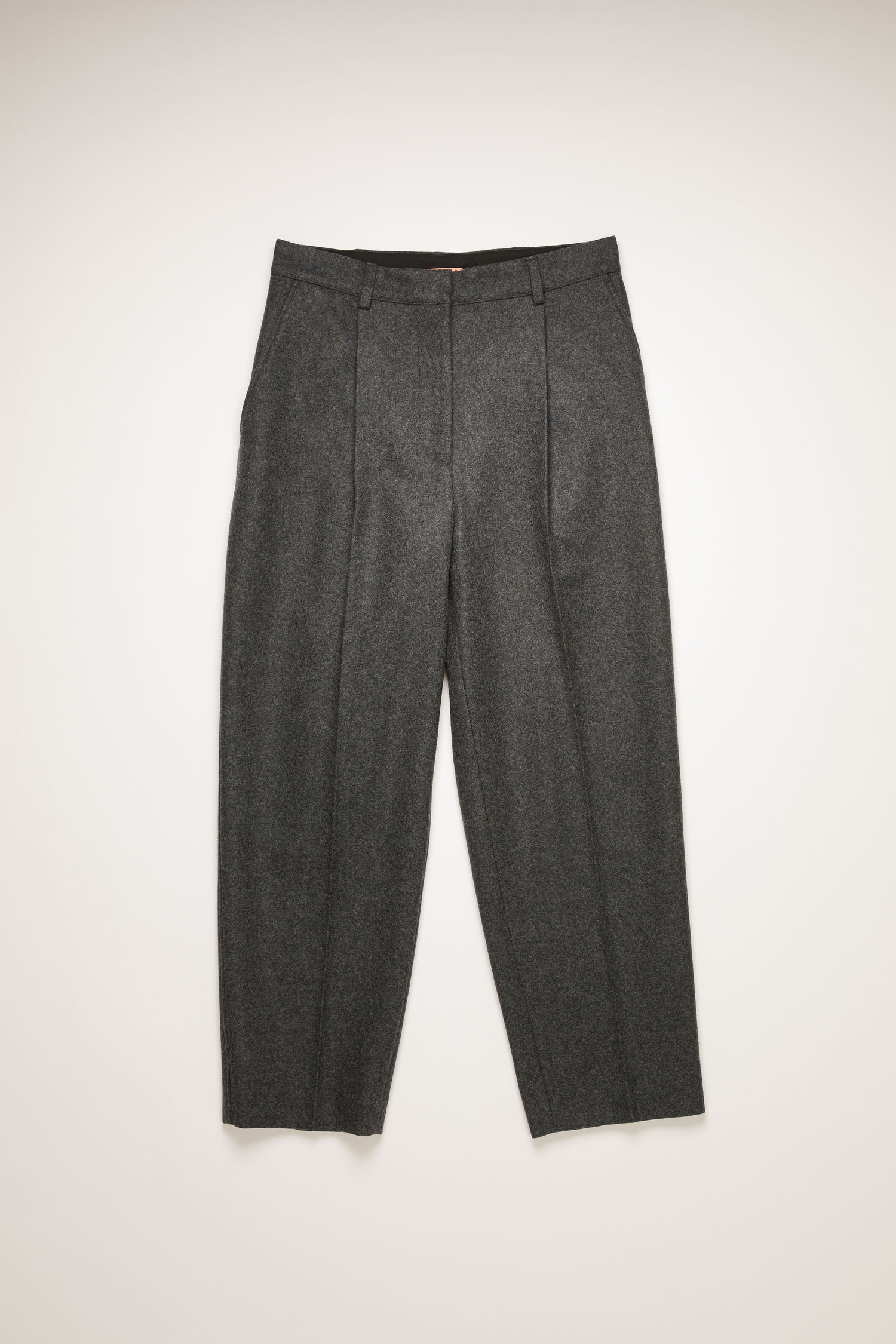 Tapered wool-blend trousers charcoal grey - 5