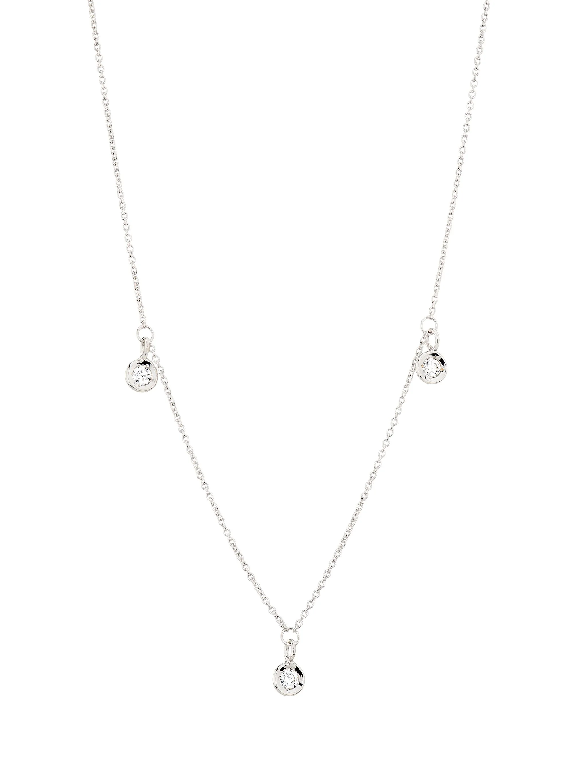 Women's Tiny Treasures 18K Gold & 0.13 TCW Diamond Necklace - White Gold - 1