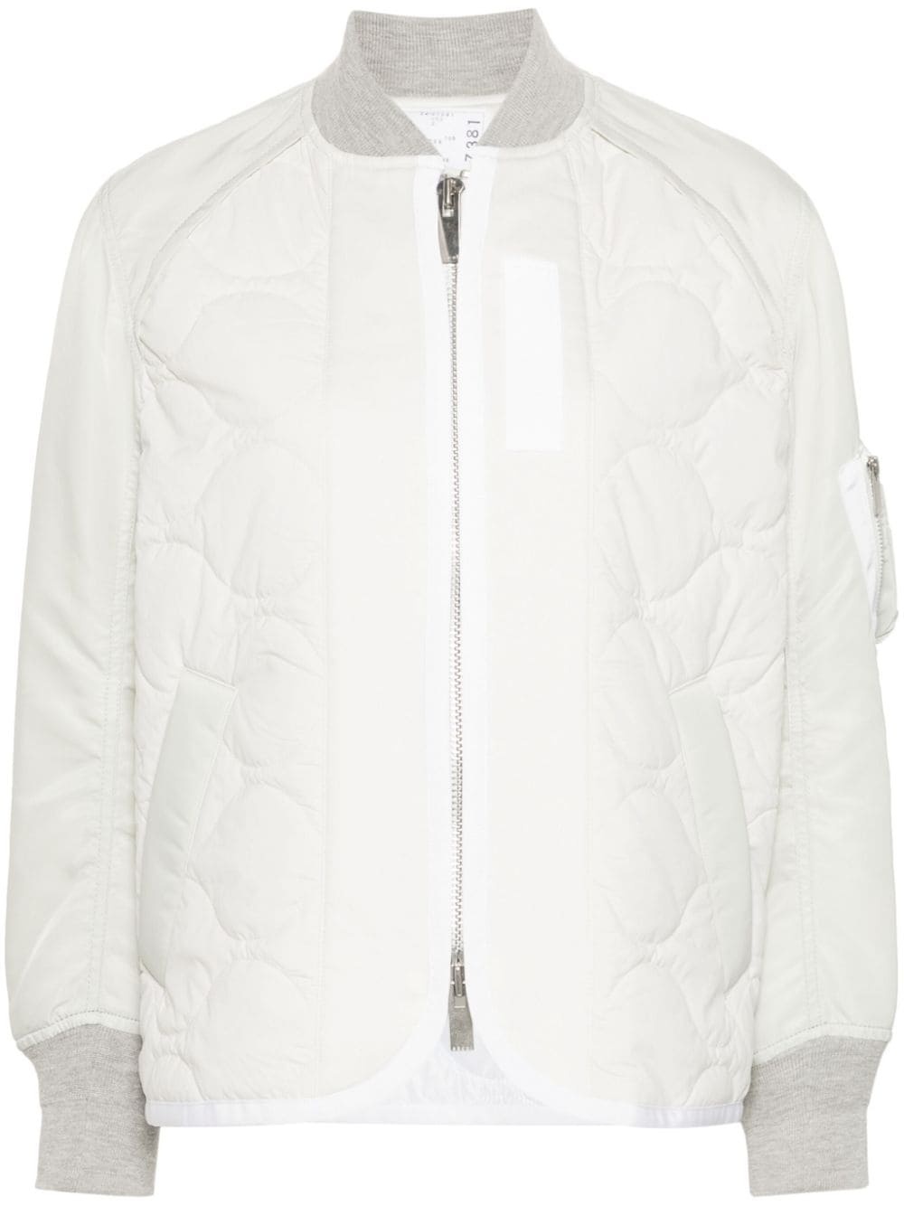 quilted padded bomber jacket - 1