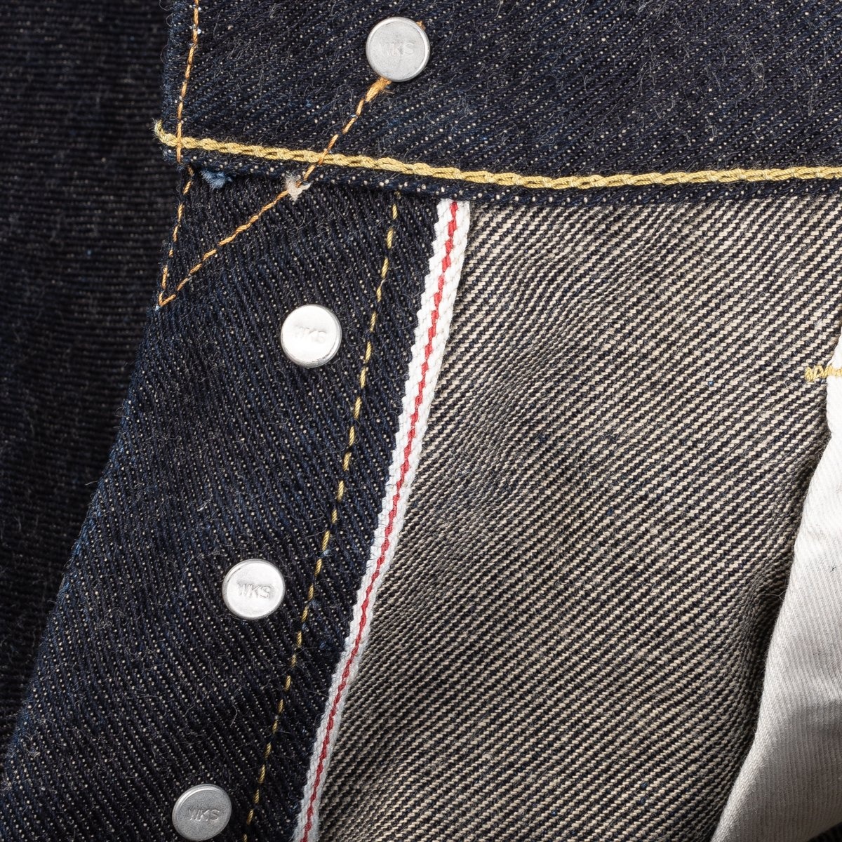 IH-777S-19L 19oz Left Hand Twill Selvedge Denim Slim Tapered Cut Jeans - Indigo - 13