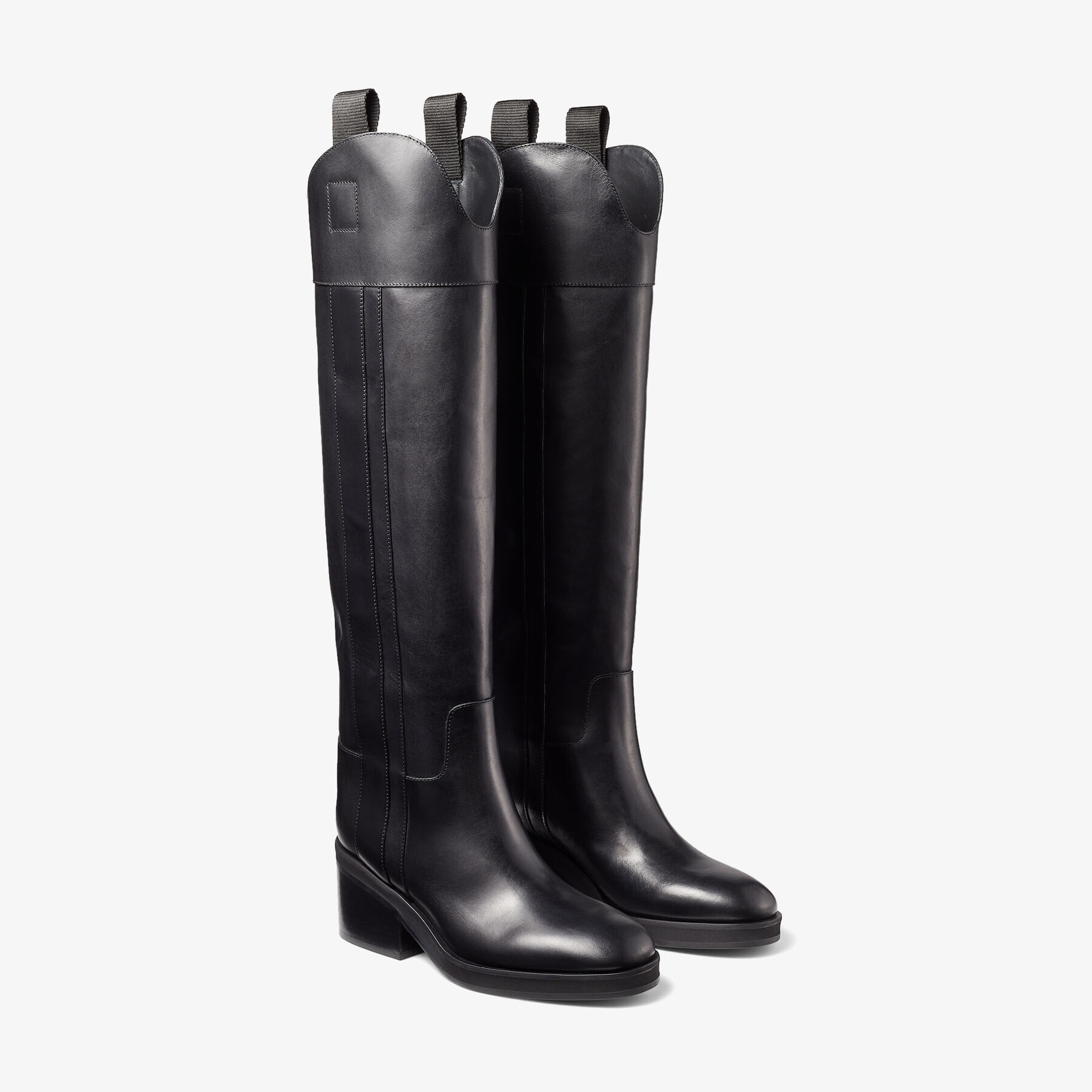 Tonya 70
Black Soft Vachetta Leather Knee-High Boots - 3