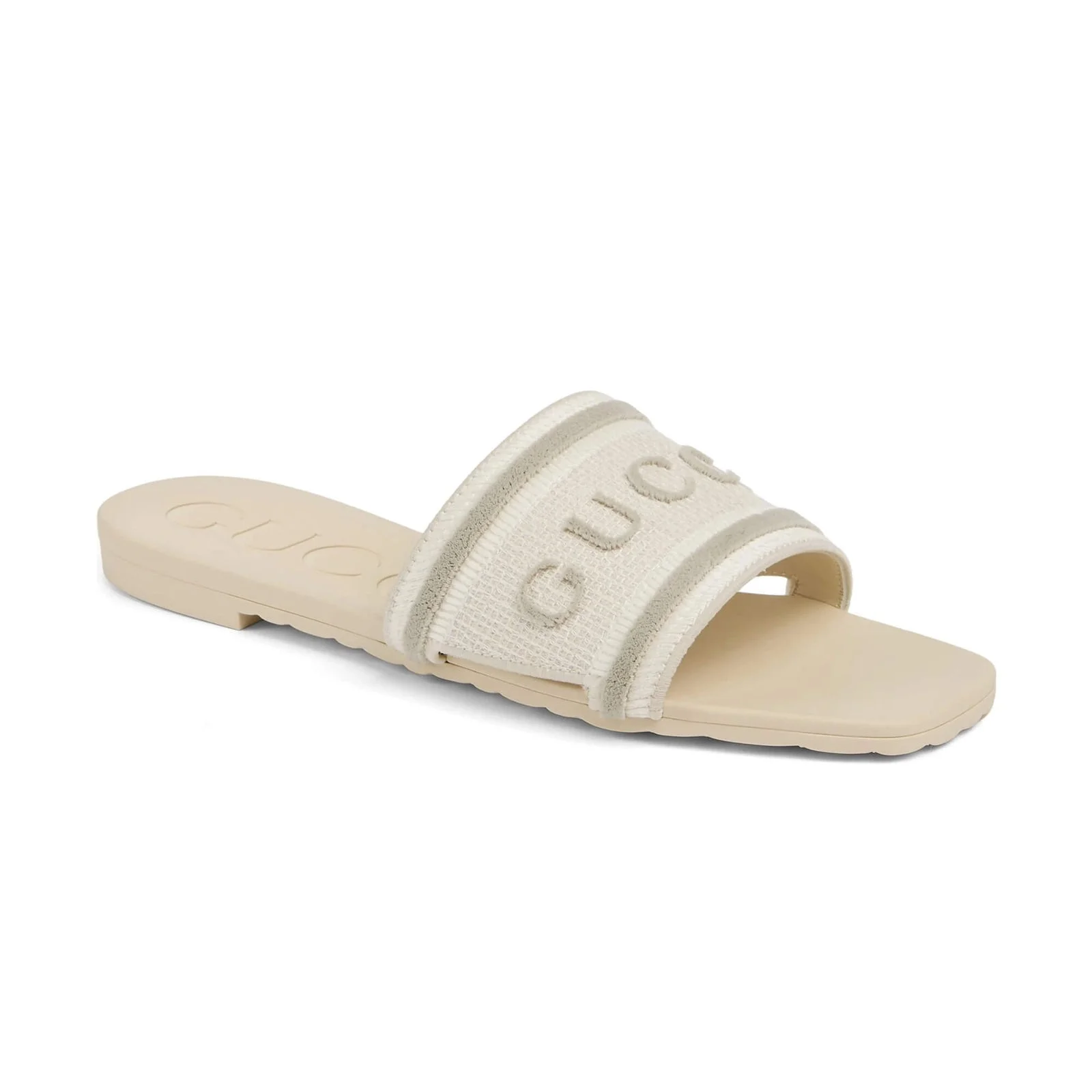 Gucci logo Striped Slide Sandals - 1
