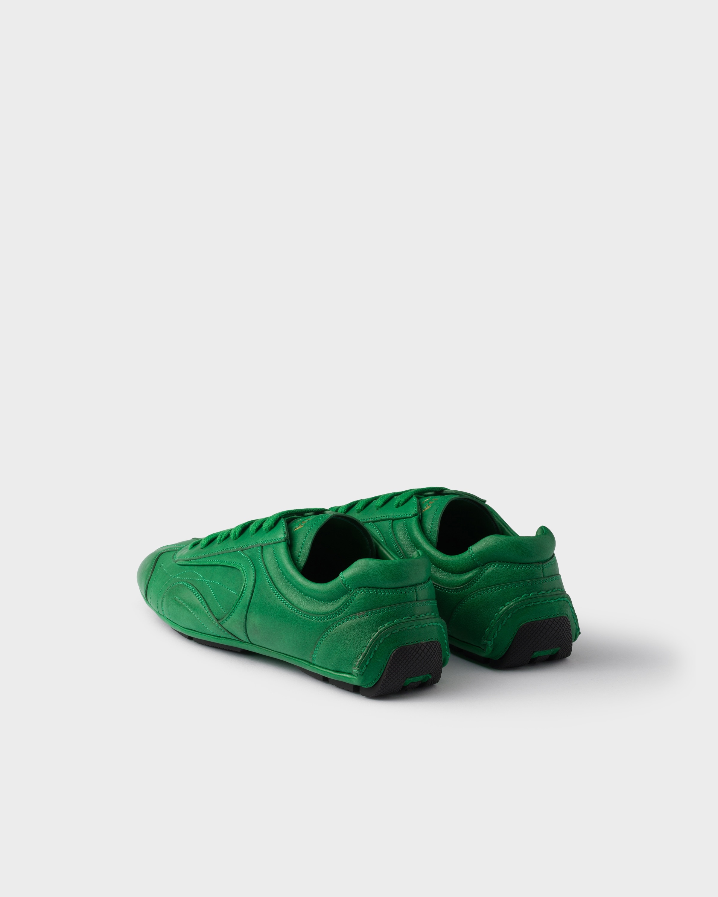 Antiqued nappa leather sneakers - 5
