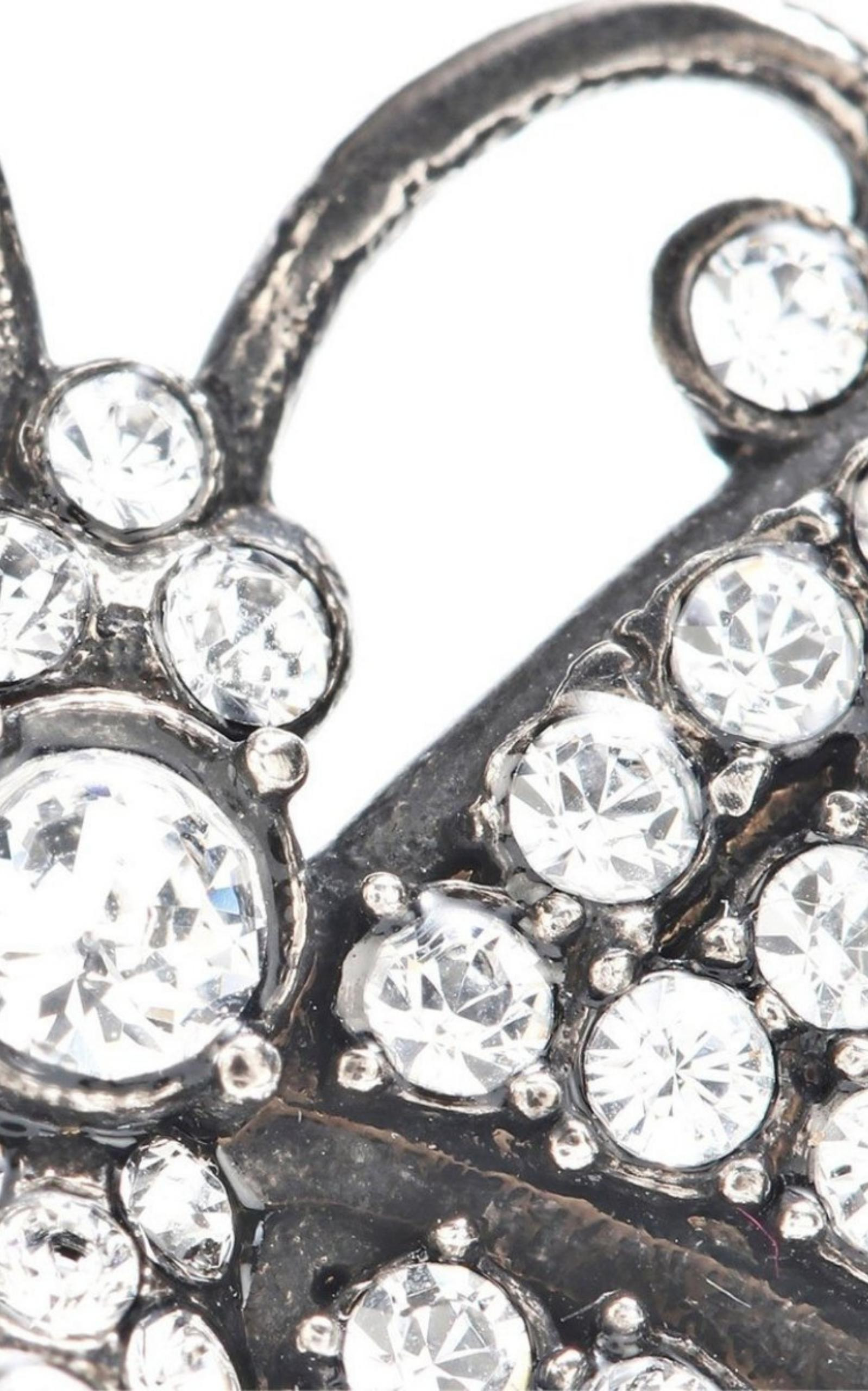 Crystal Embellished Butterfly Earrings - 5