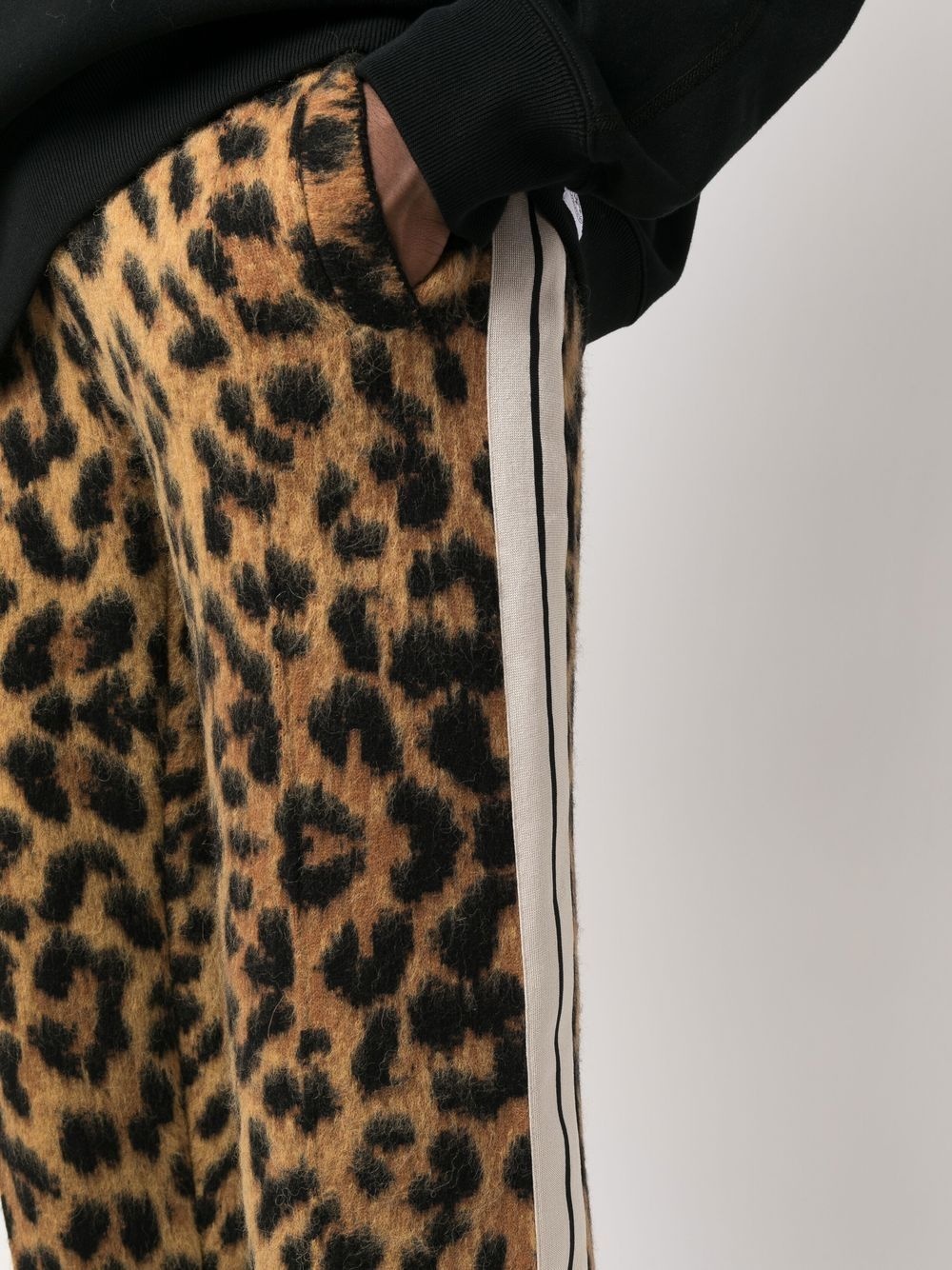 animalier brushed track pants - 5