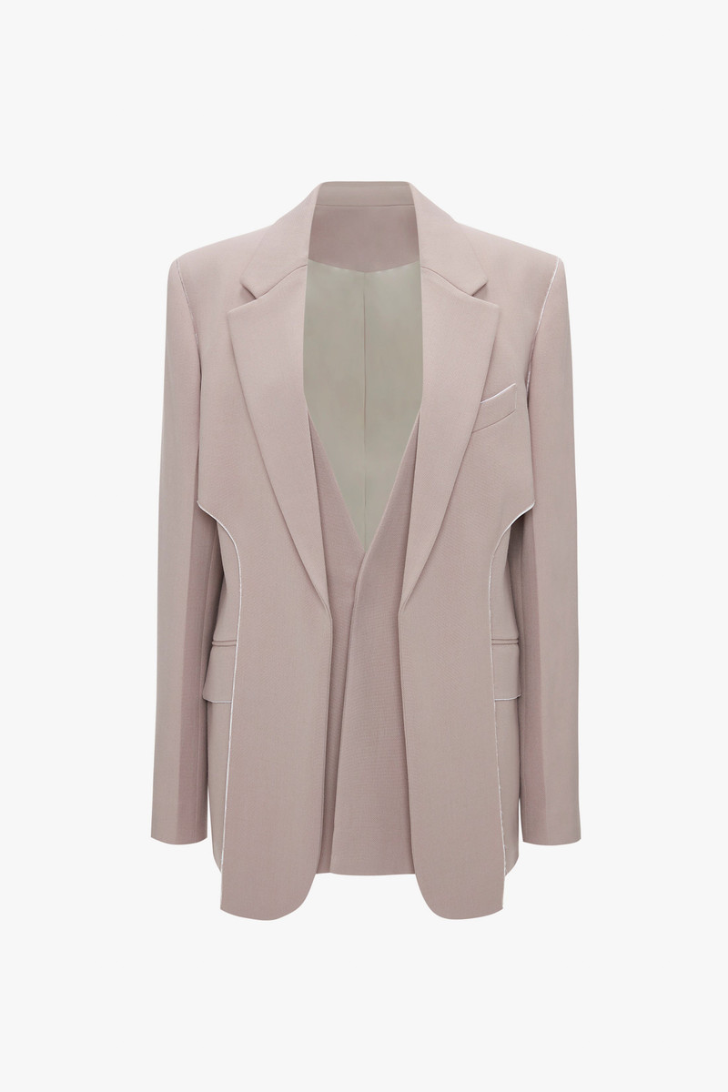 Double Panel Front Jacket In Rose Quartz 1