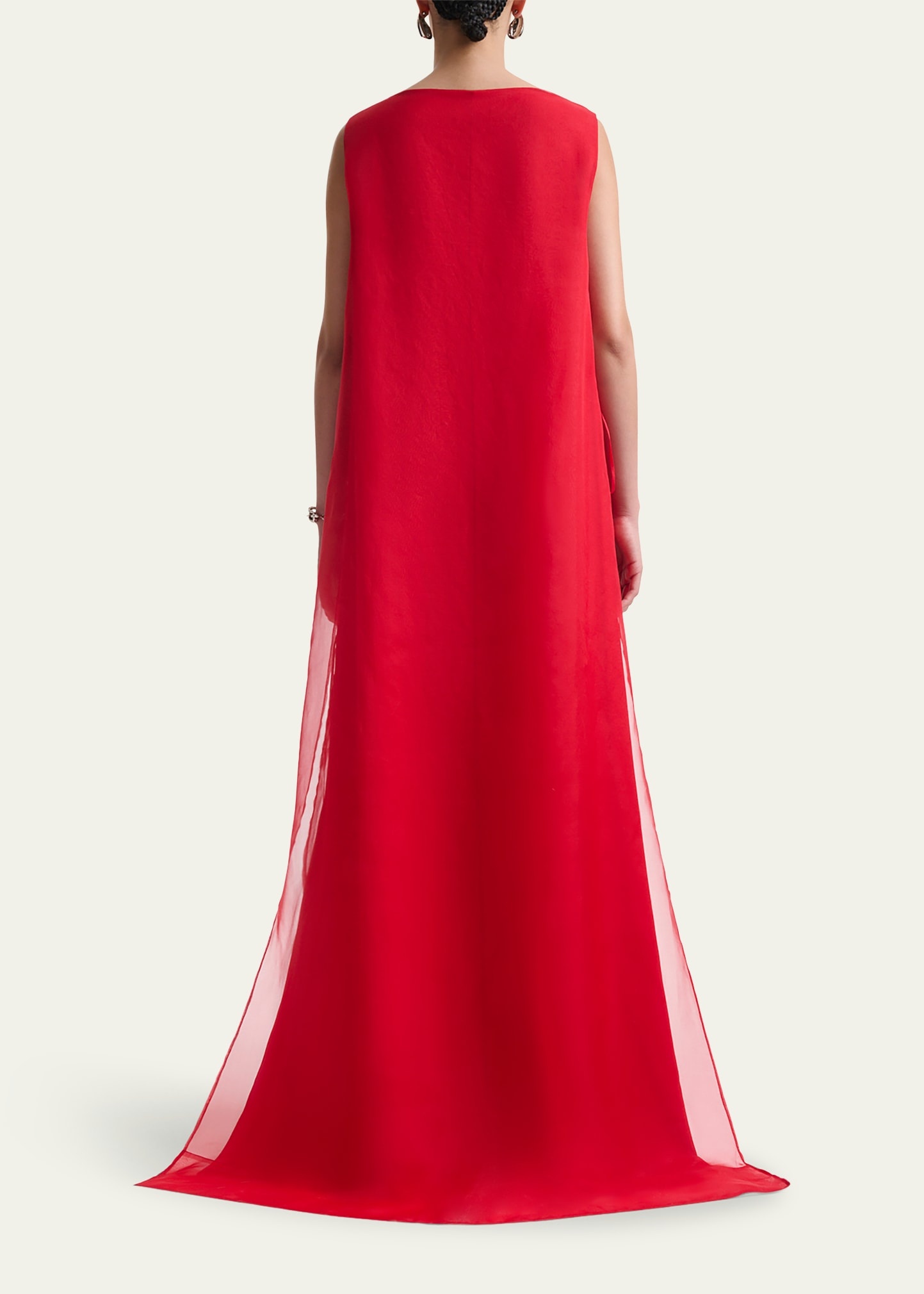 Jools Layered Silk Maxi Shift Dress - 3