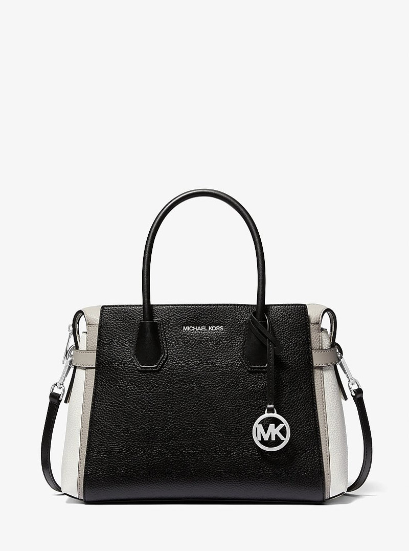 Mercer Medium Color-Block Belted Satchel 1