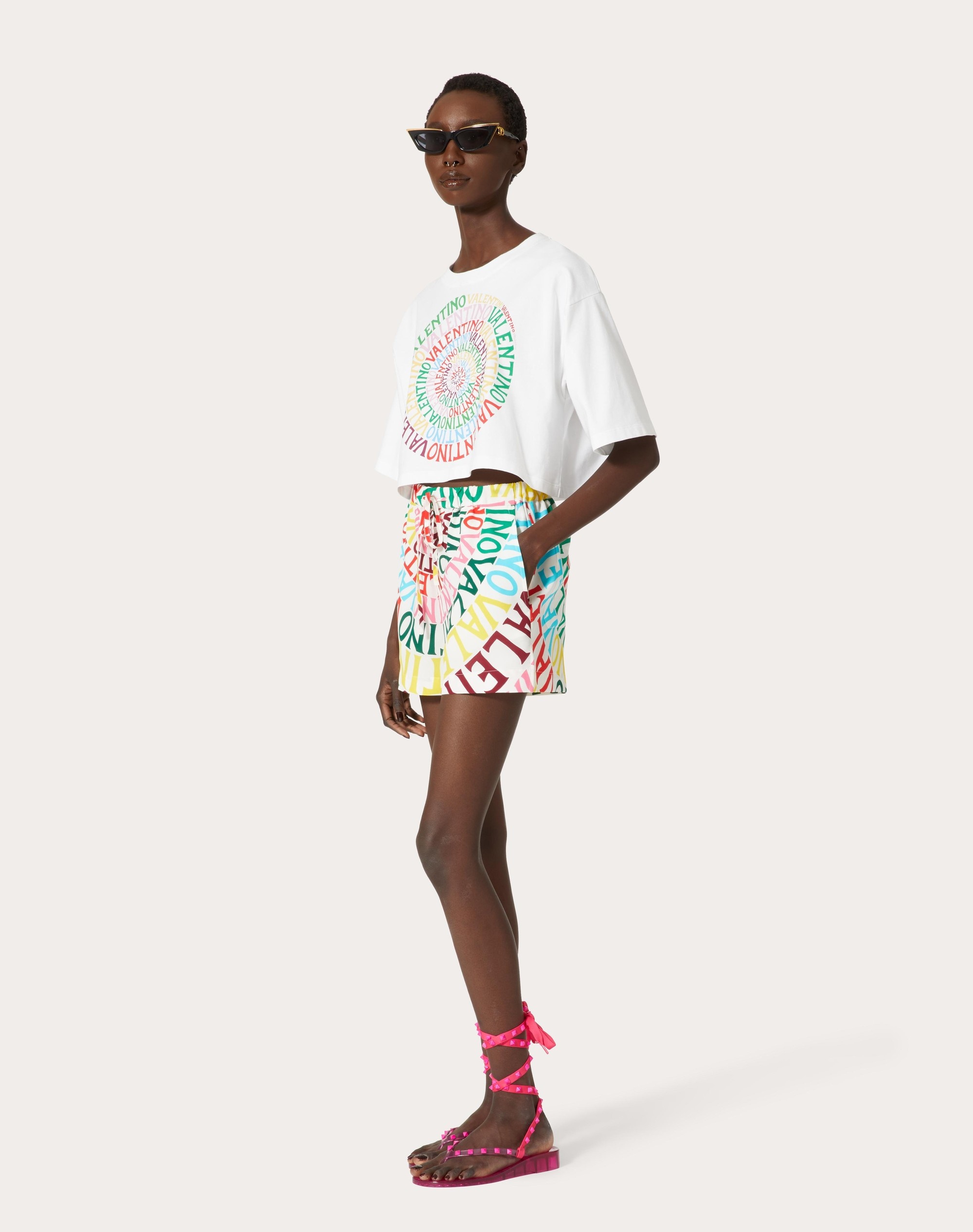 VALENTINO LOOP SHORTS IN CREPE DE CHINE - 2