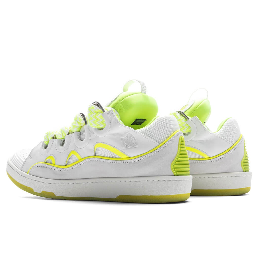 CURB SNEAKERS - WHITE/FLUO YELLOW - 3