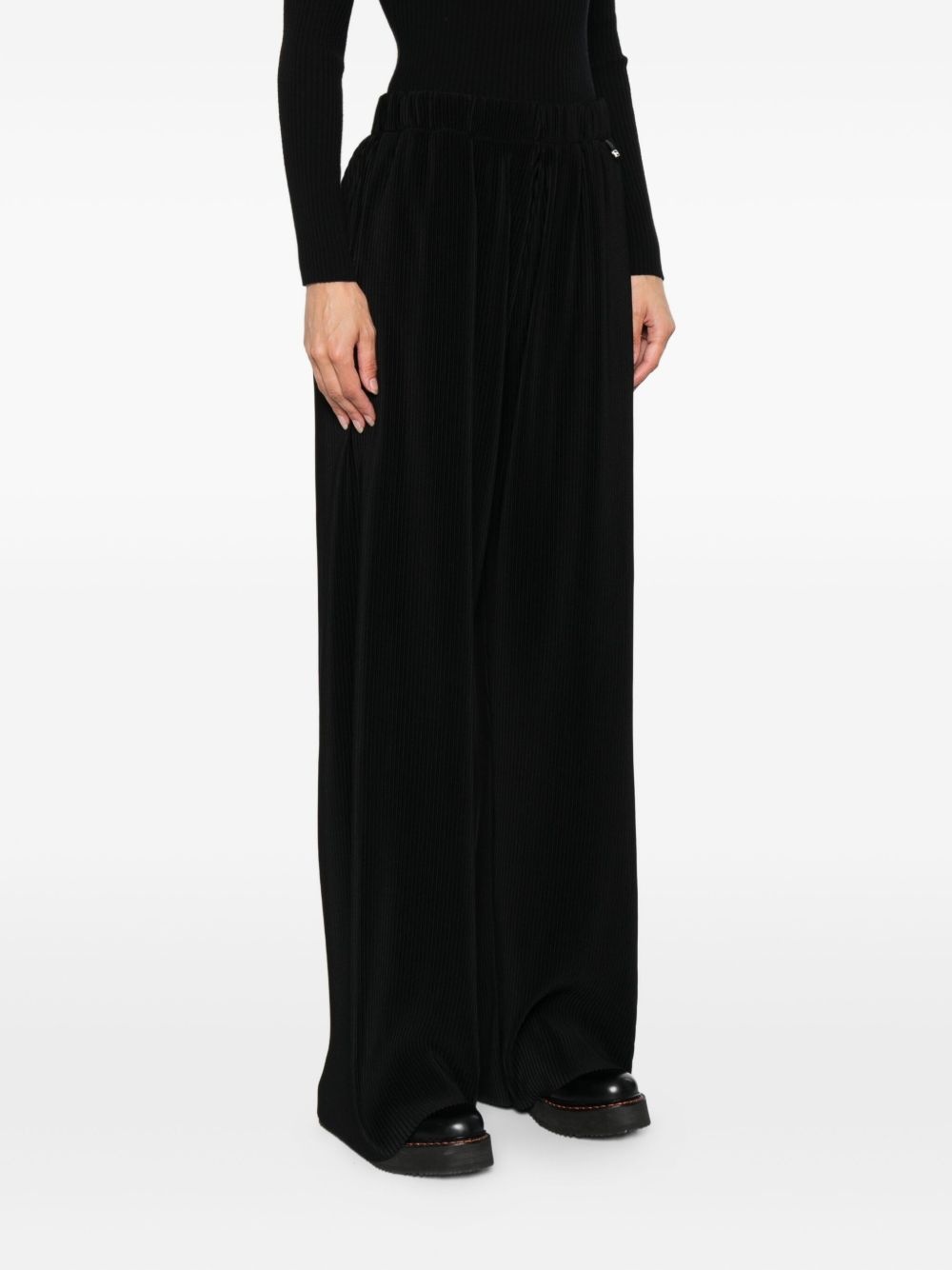 pleated wide-leg trousers - 3