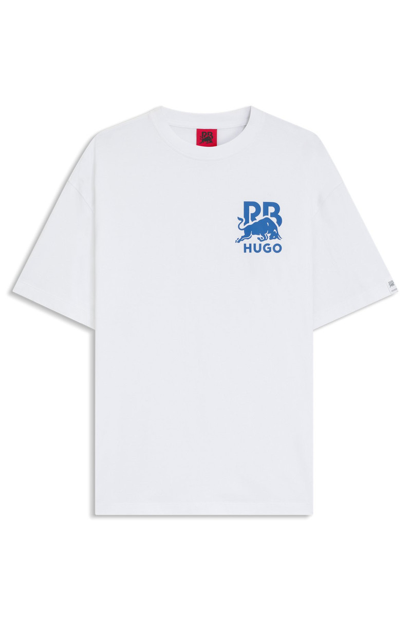 HUGO X RB COTTON T-SHIRT WITH BULL-GRAPHIC LOGO 1