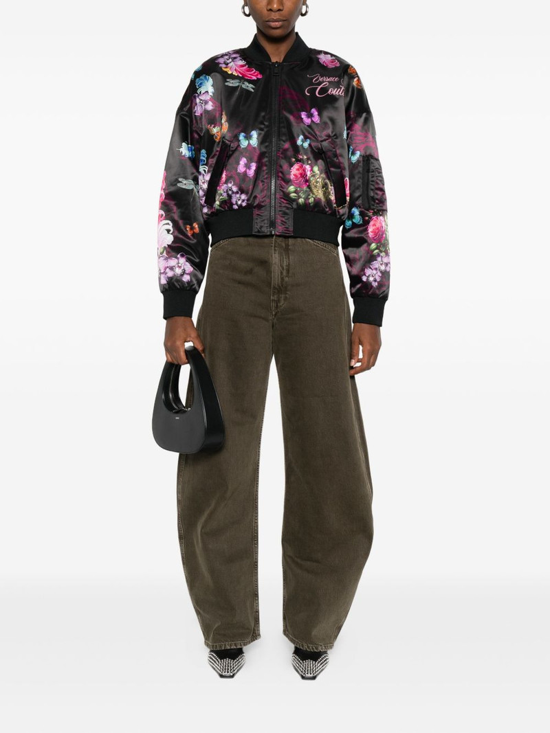 VERSACE JEANS COUTURE floral bomber jacket outlook