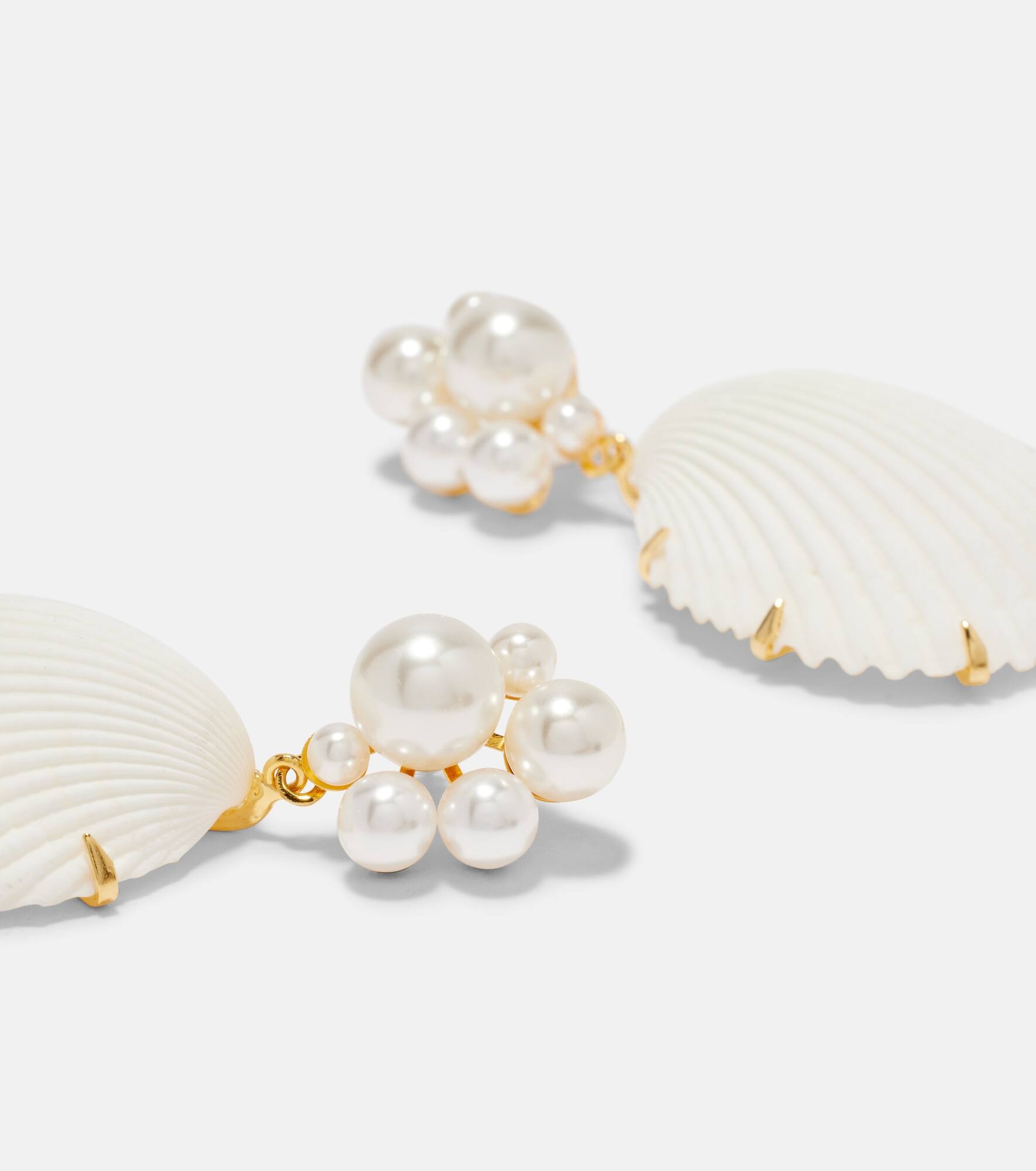 Sela faux-pearl drop earrings - 4