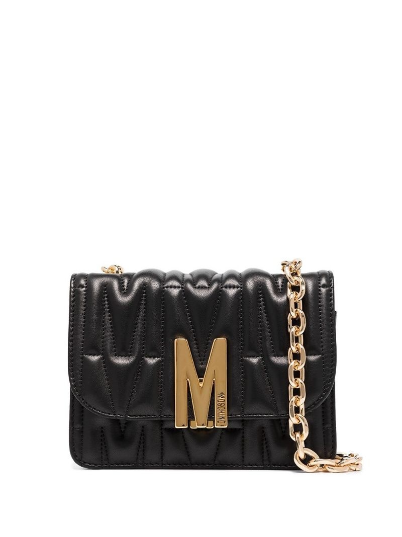 M quilted logo shoulder bag - 1