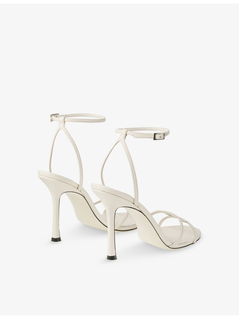 JIMMY CHOO Leo 100 Leather Heeled Sandals outlook