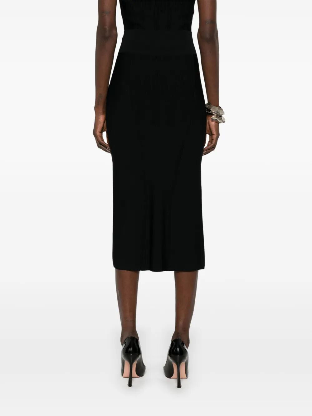 Mugler Women Classic Black Midi Dress - 3