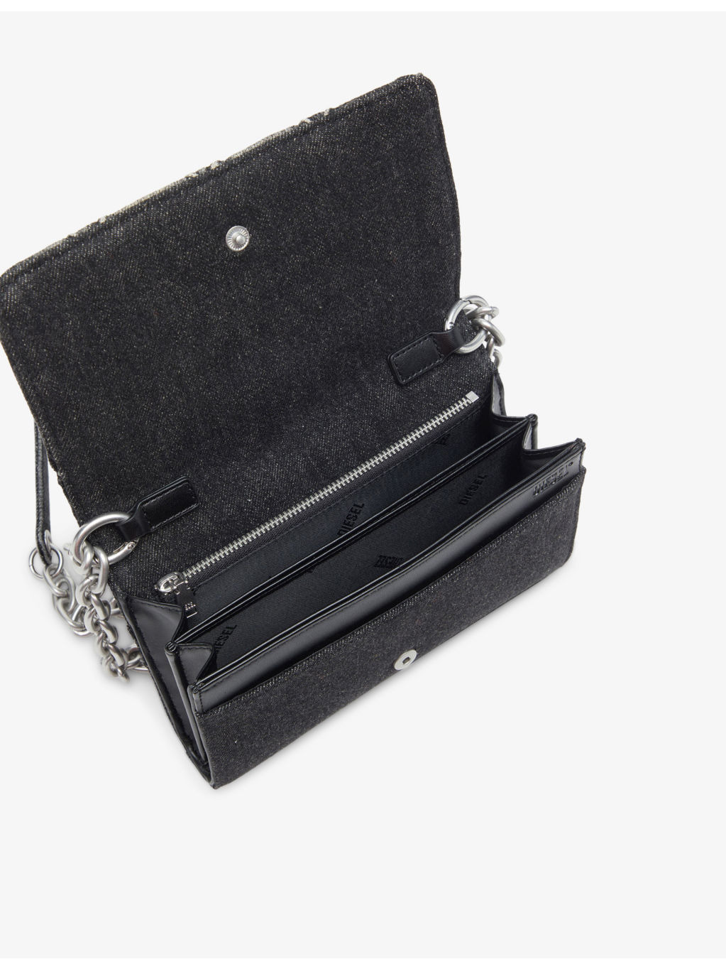 Charm D Quilted Denim Strap Wallet - 3