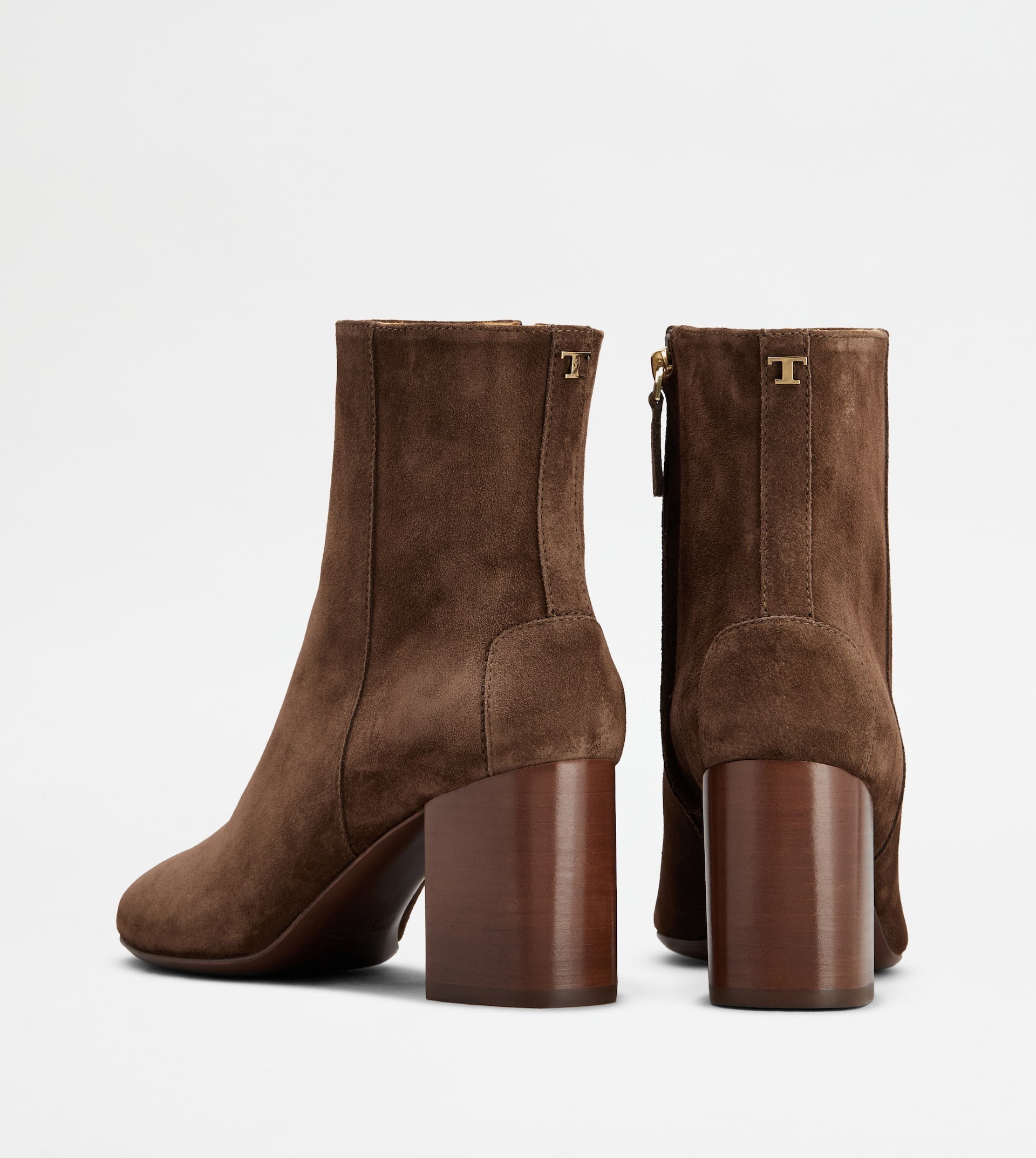 ANKLE BOOTS IN SUEDE - BROWN - 2