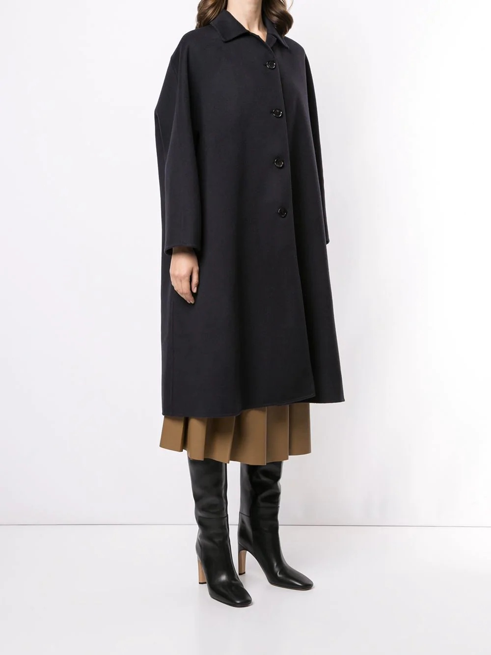 oversized buttoned coat - 3