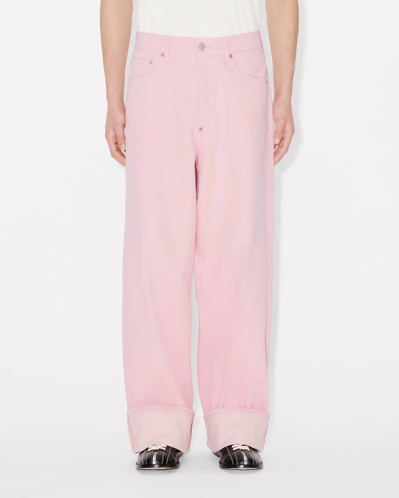 KENZO Turn up wide fit jeans in japanese denim outlook