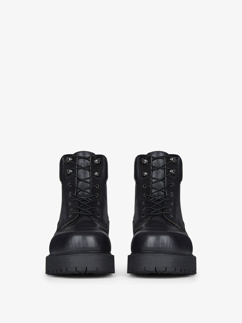 Givenchy SHOW ANKLE WORKBOOTS IN SHINY LEATHER outlook