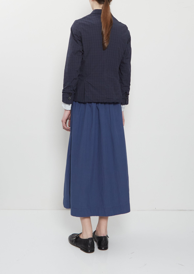 Bergfabel Guilia Cotton Jacket — Navy Check outlook