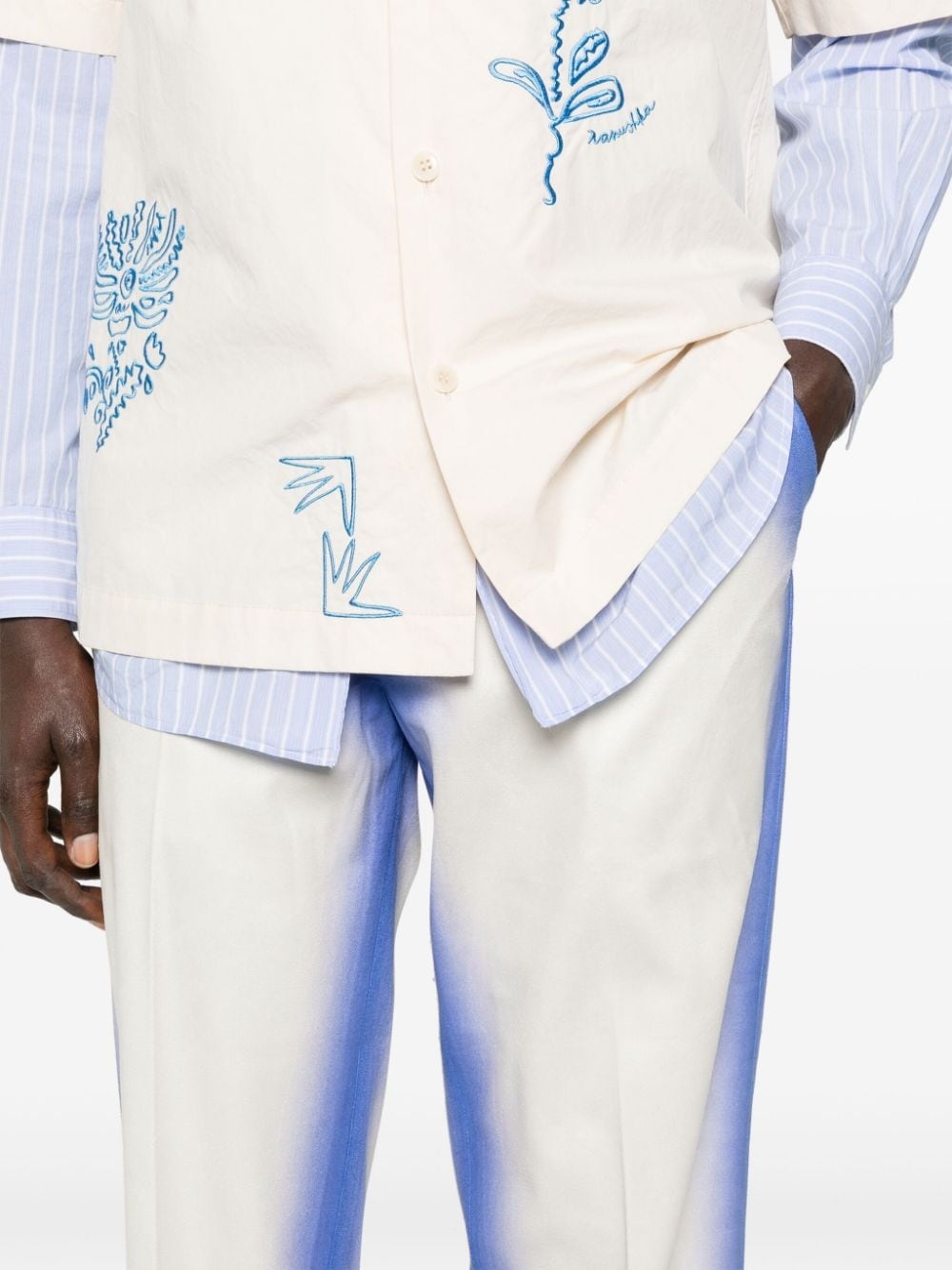 gradient-effect trousers - 5