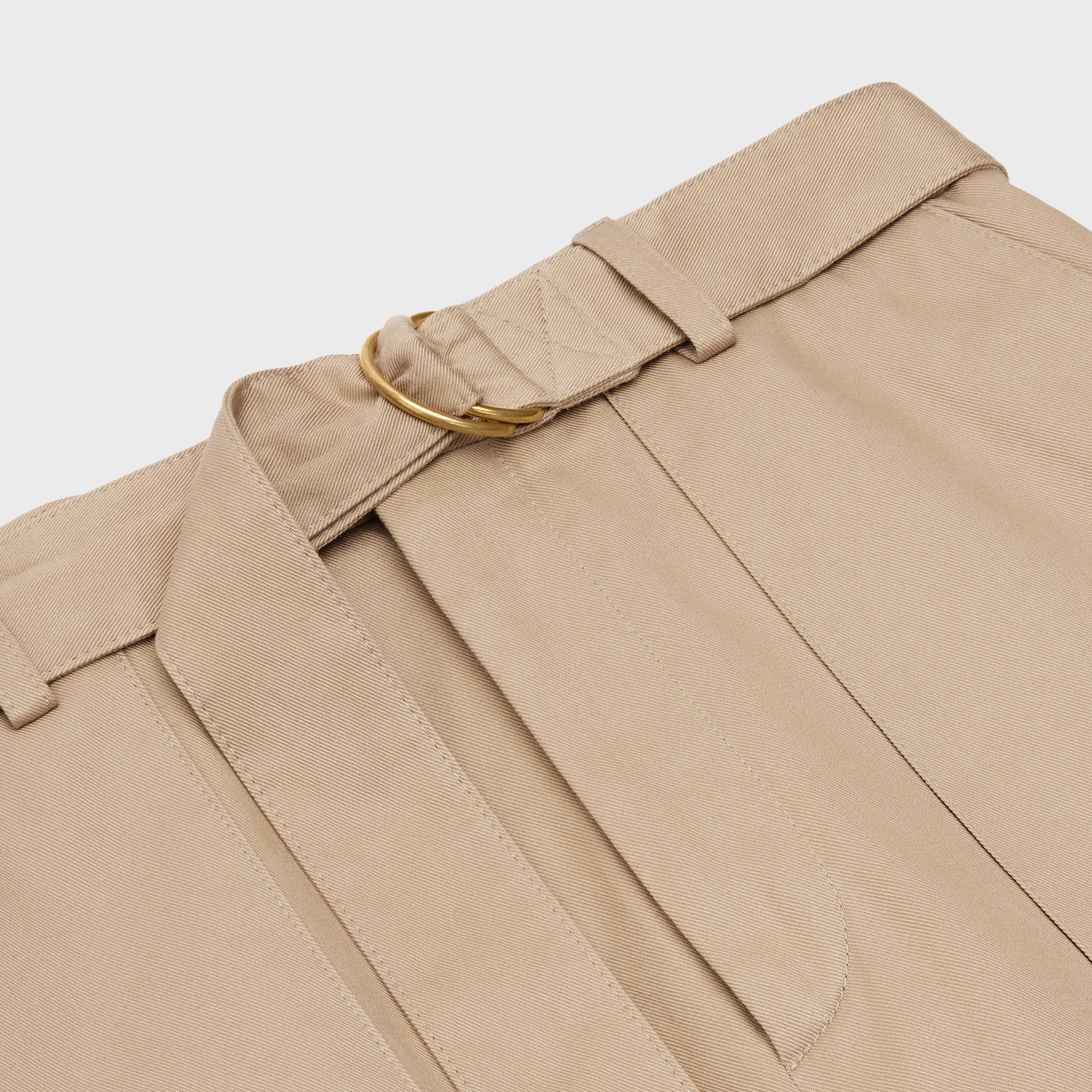 cargo shorts in cotton gabardine - 3