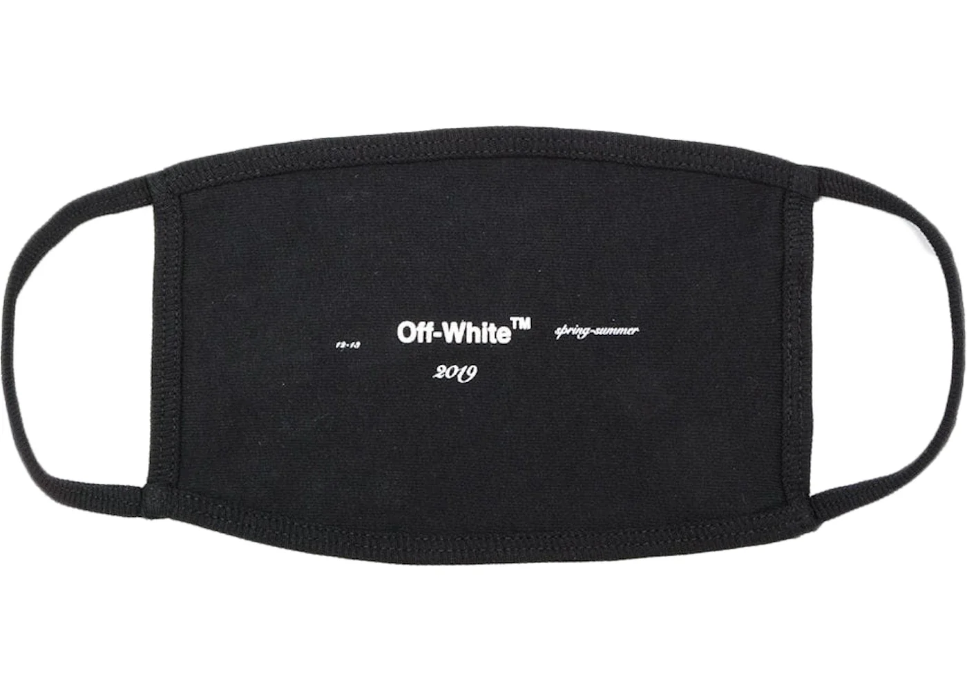 OFF-WHITE Logo Face Mask (SS19) Black/White - 1