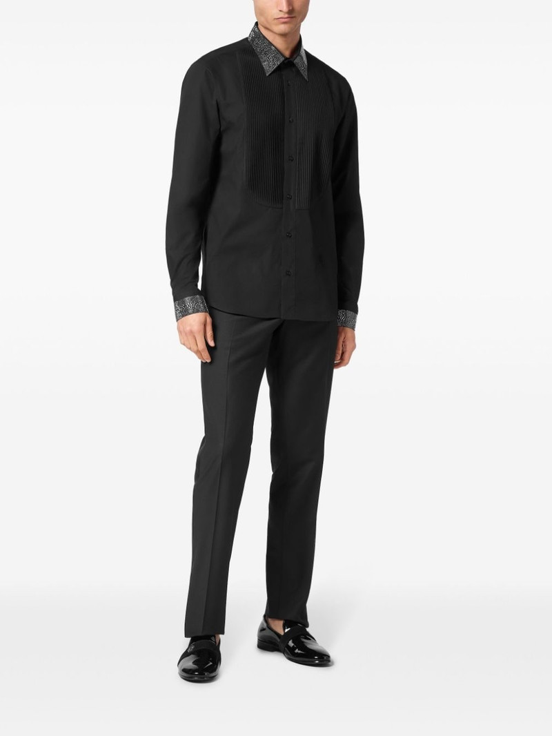 PHILIPP PLEIN Black Tie shirt outlook